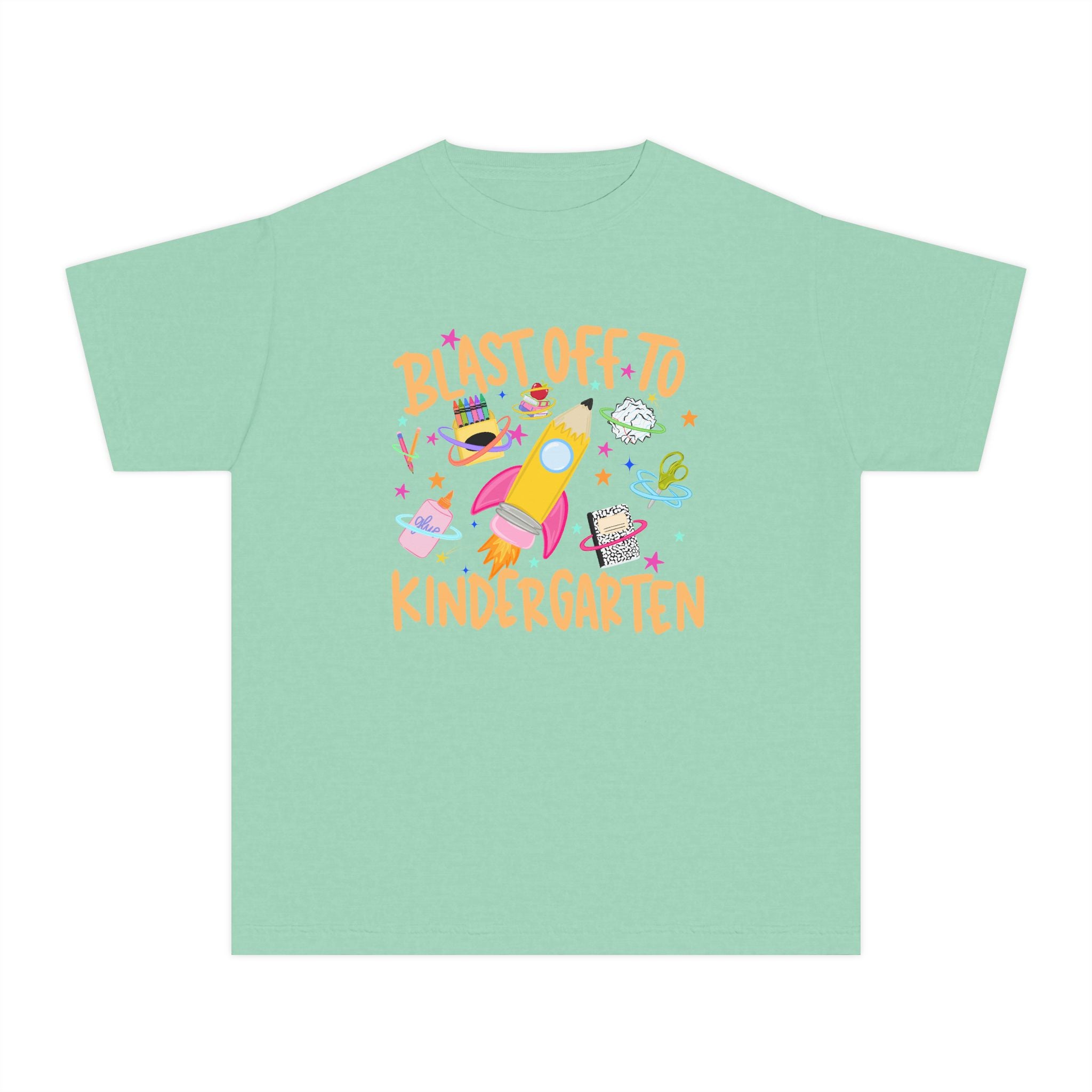 "Blast Off to Kindergarten" Rocket Back-to-School Shirt