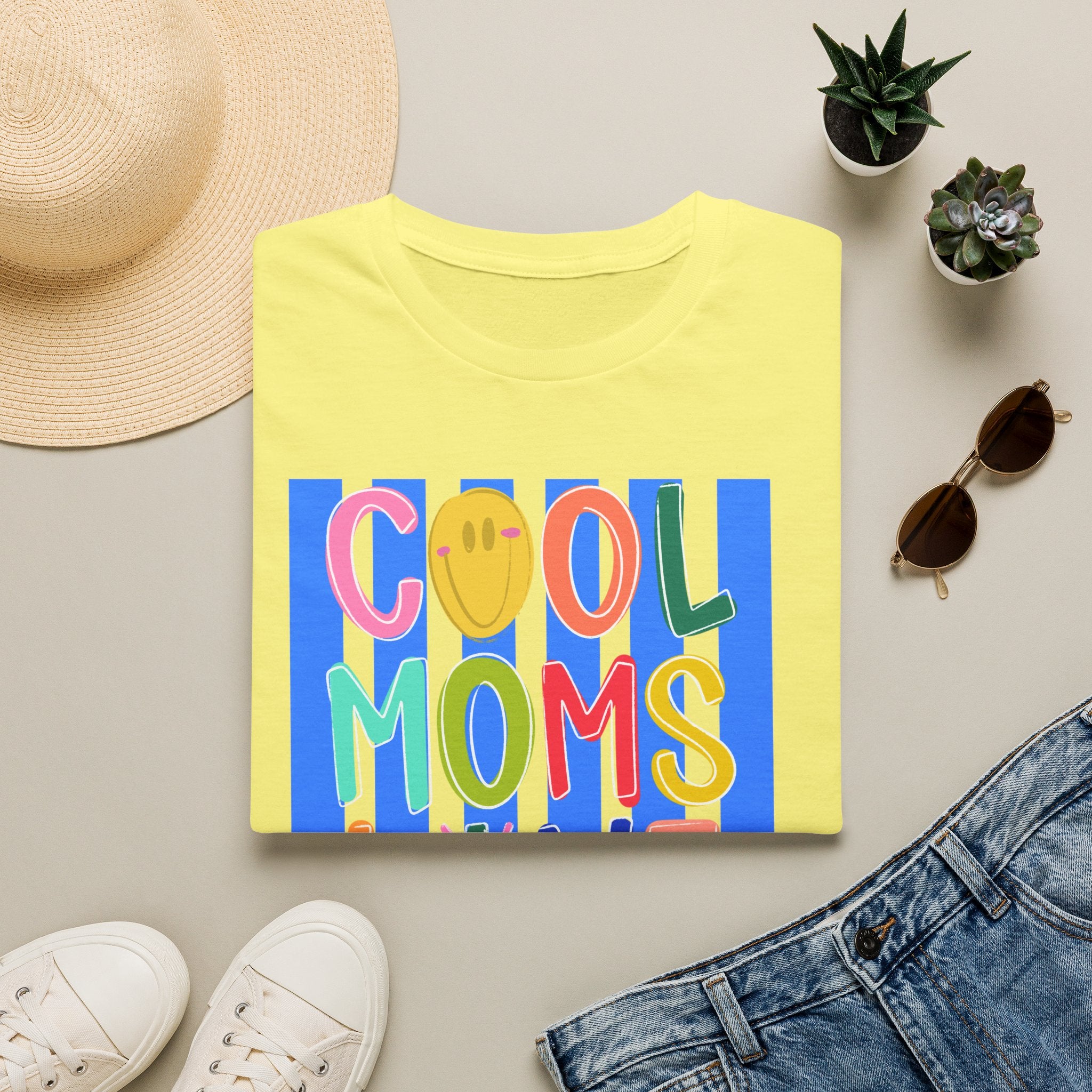 Cool Moms Live Jesus T-Shirt — Colorful Faith-Based Mom Tee