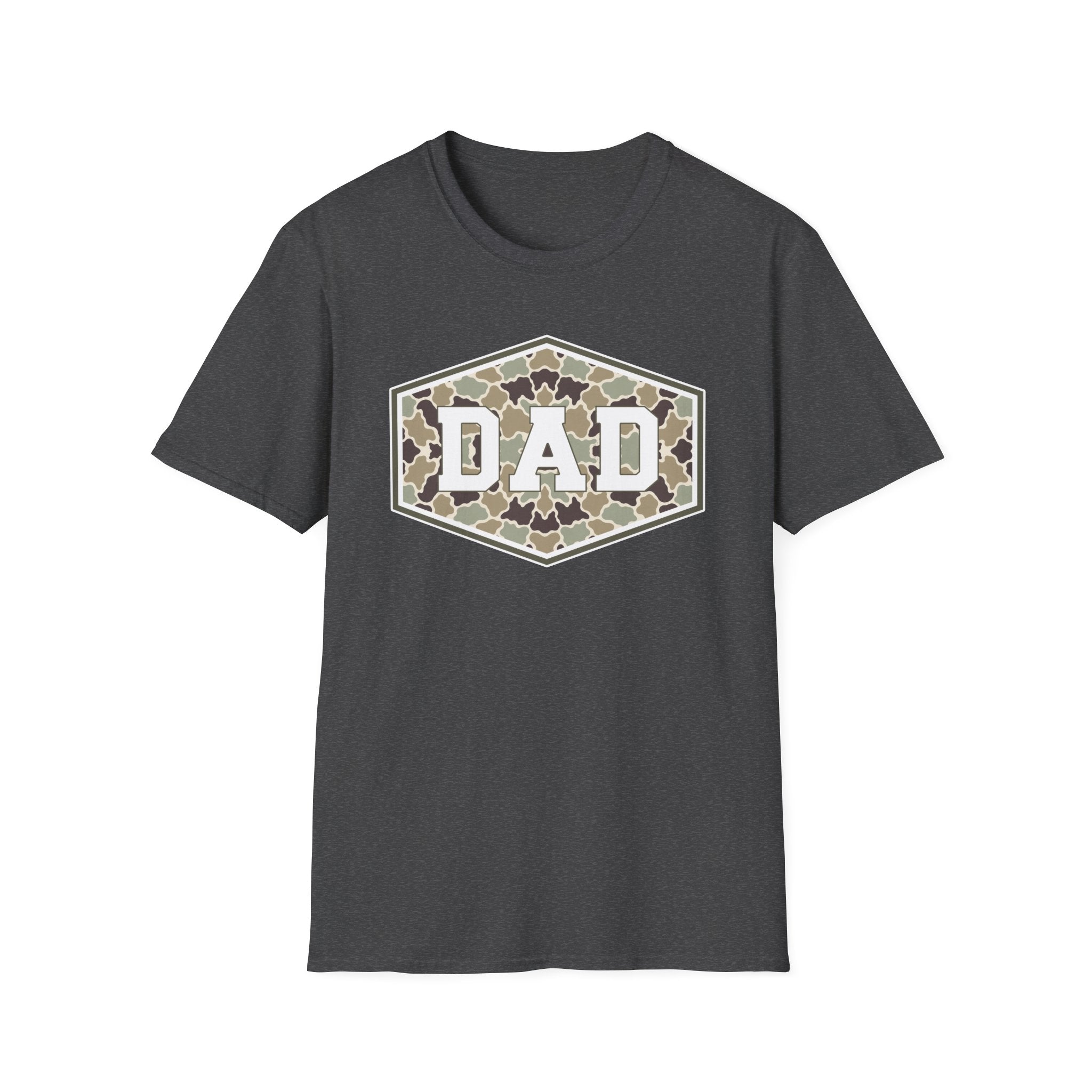 Dad Camo Badge- Gildan Soft Style