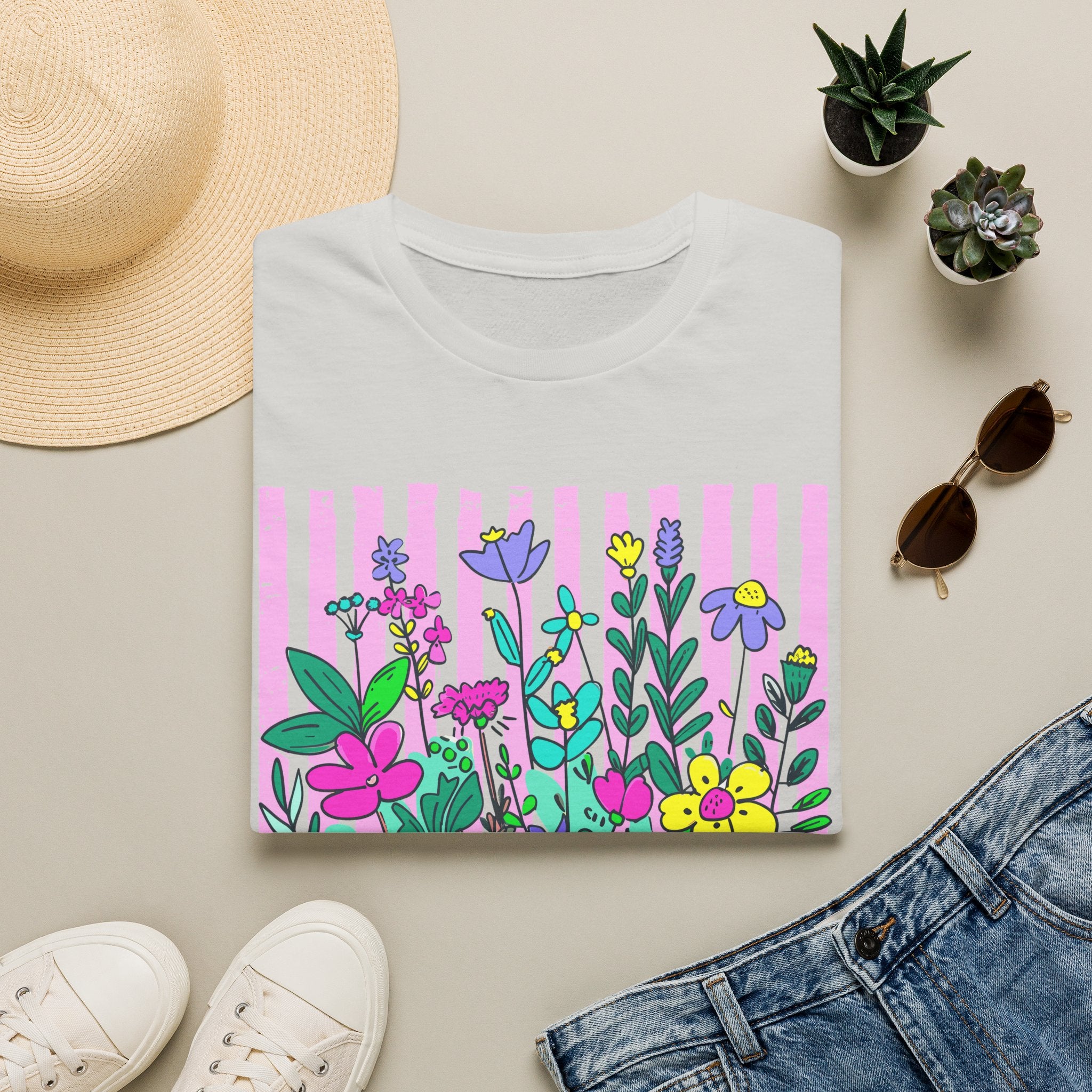 Granny Floral T-Shirt — Colorful Garden Graphic Tee for Grandmothers