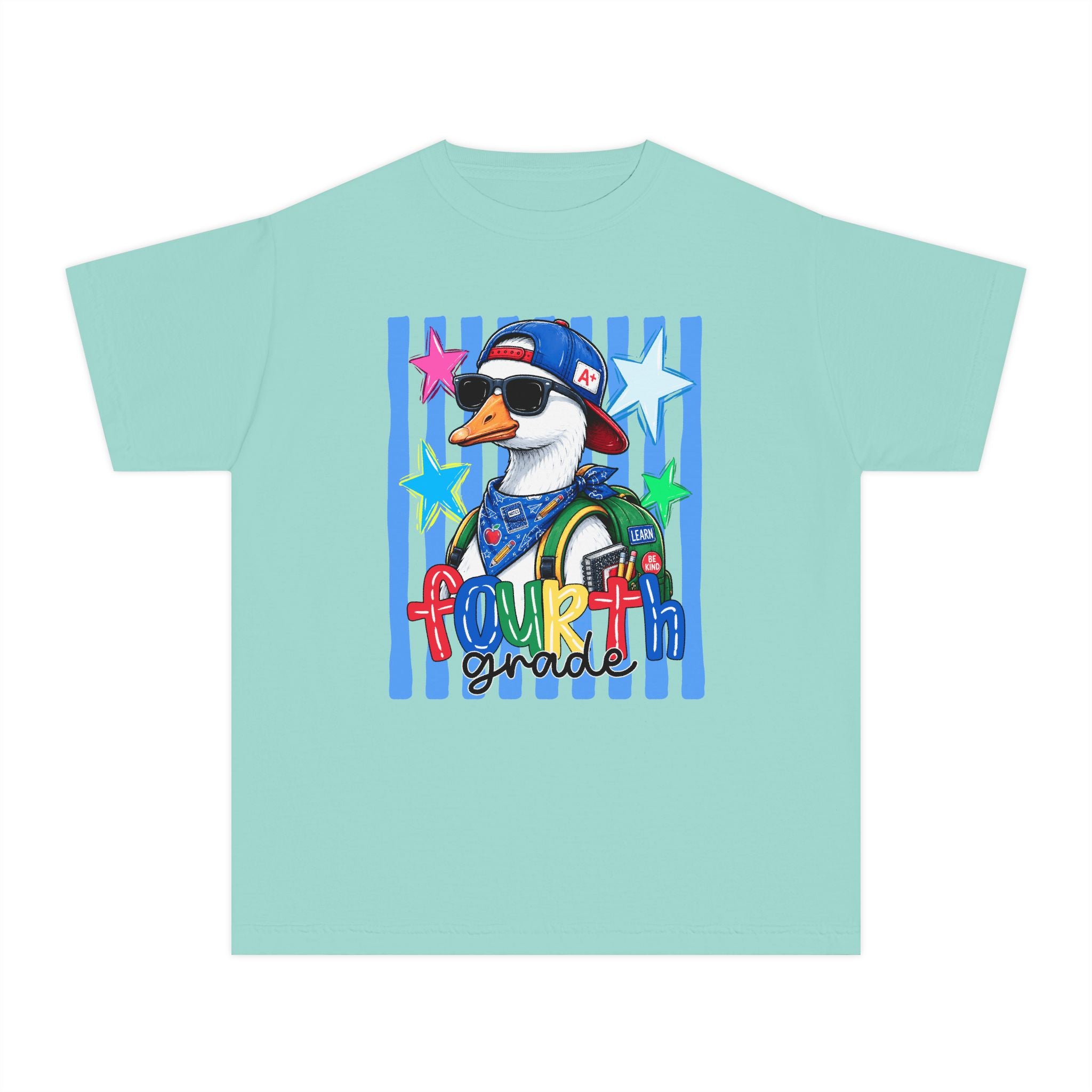 Fourth Grade Boy Duck Youth Tee — Back-to-School Cute Class Shirt
