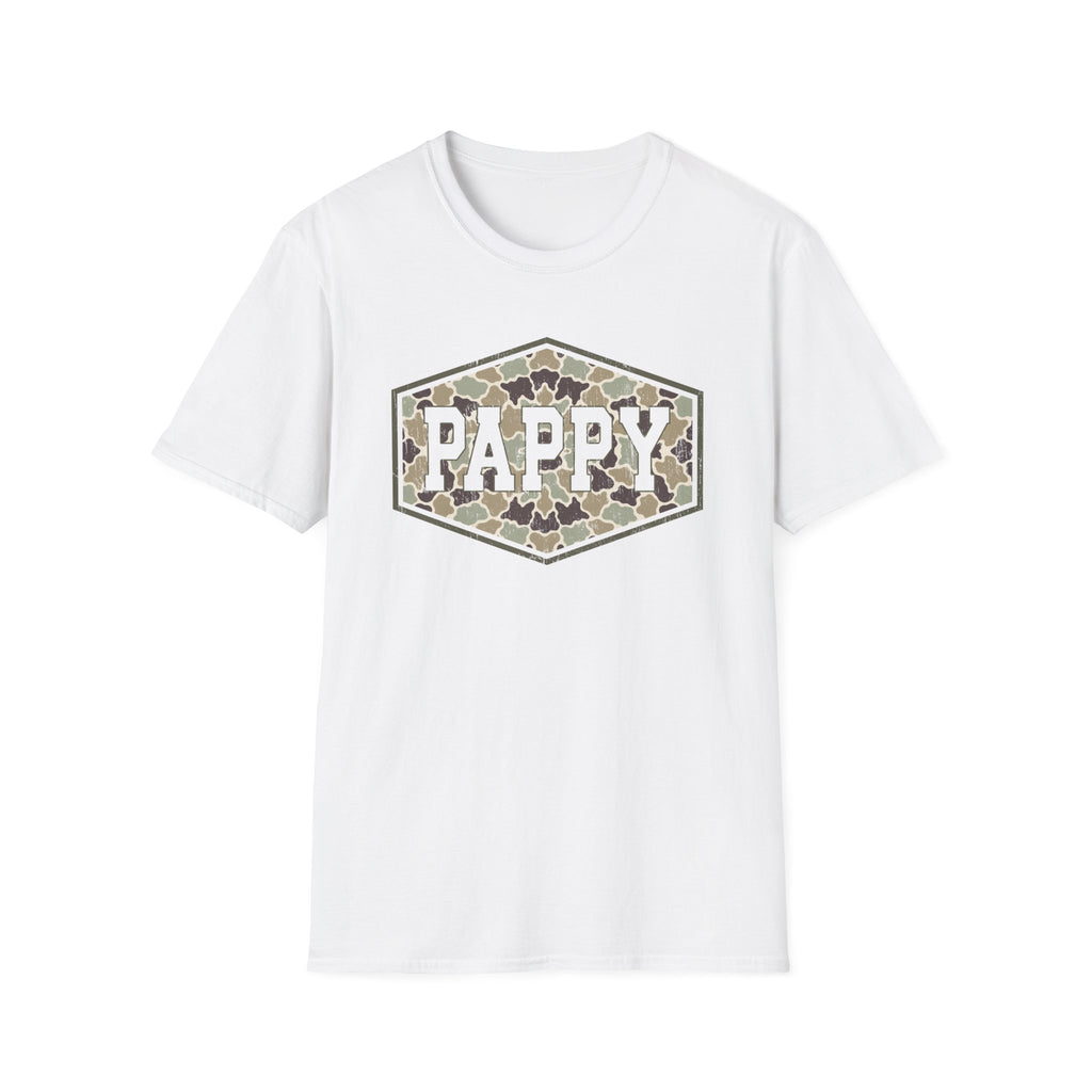 Pappy Camo Badge T-Shirt — Vintage Military-Inspired 'PAPPY' Tee for Dads & Grandfathers