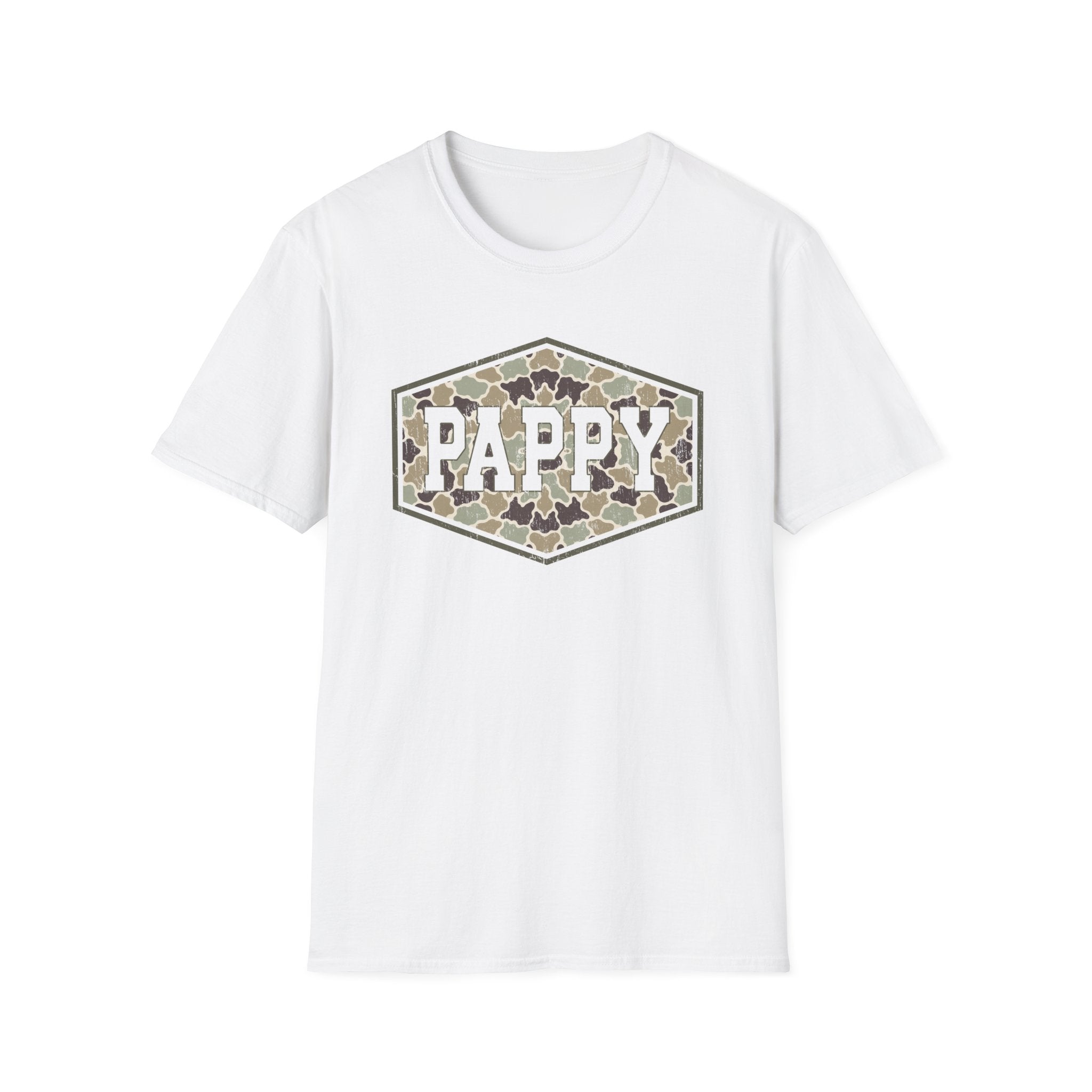 Pappy Camo Badge T-Shirt — Vintage Military-Inspired 'PAPPY' Tee for Dads & Grandfathers
