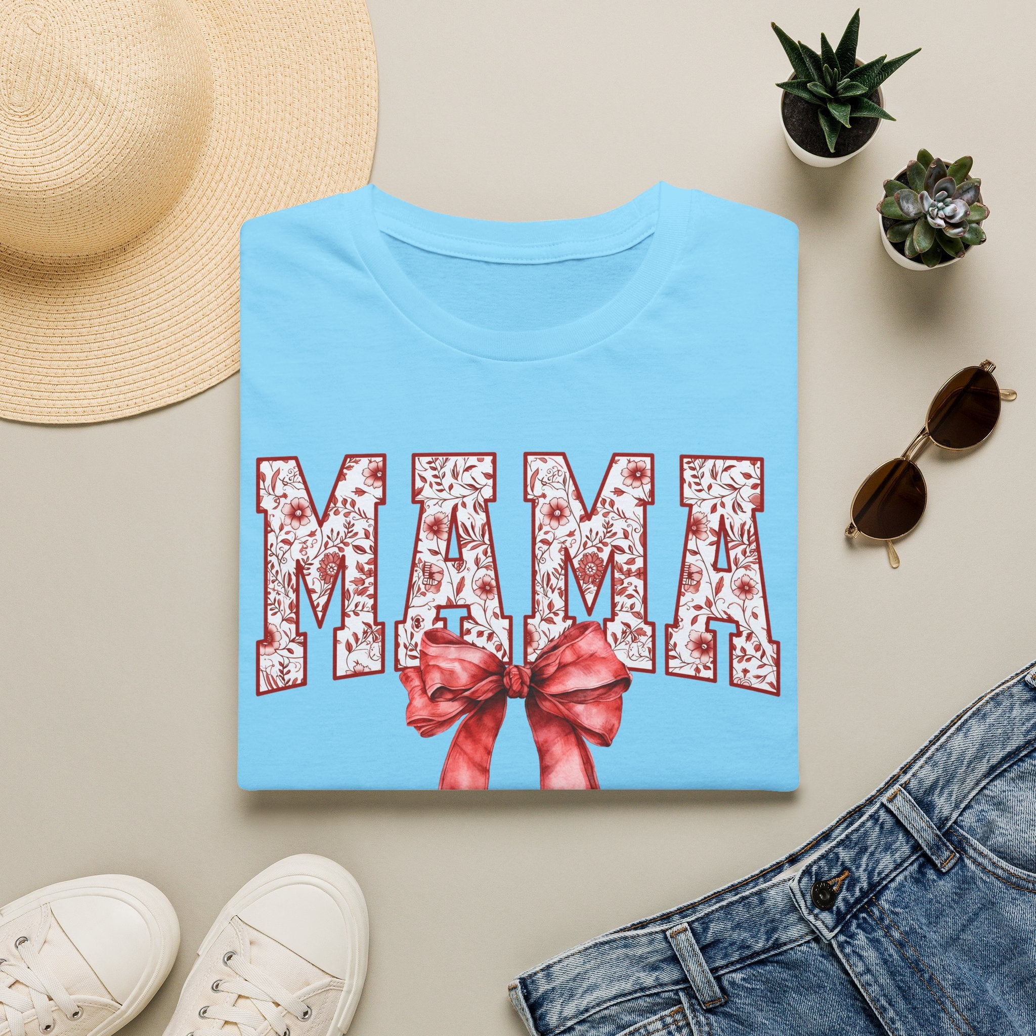 Mama Floral Bow T-Shirt — Mom Mother's Day Gift
