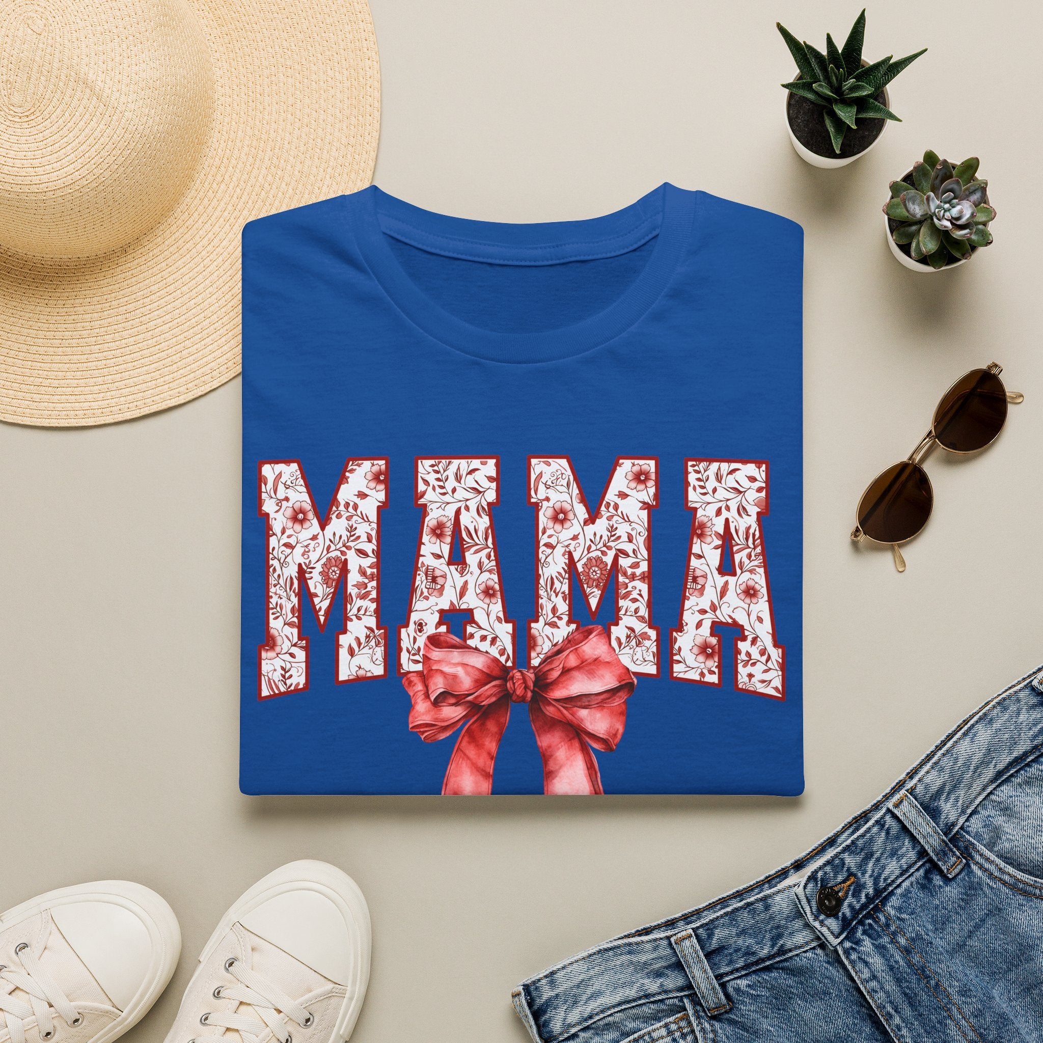 Mama Floral Bow T-Shirt — Mom Mother's Day Gift