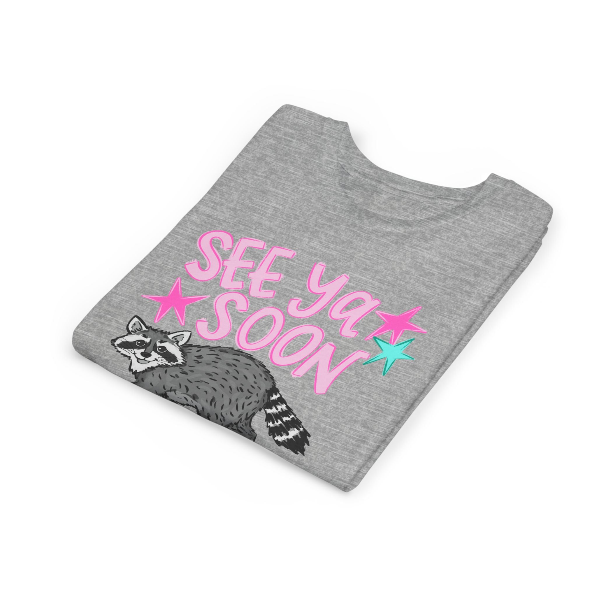 Youth Tee — "See Ya Soon" Raccoon Graphic Shirt