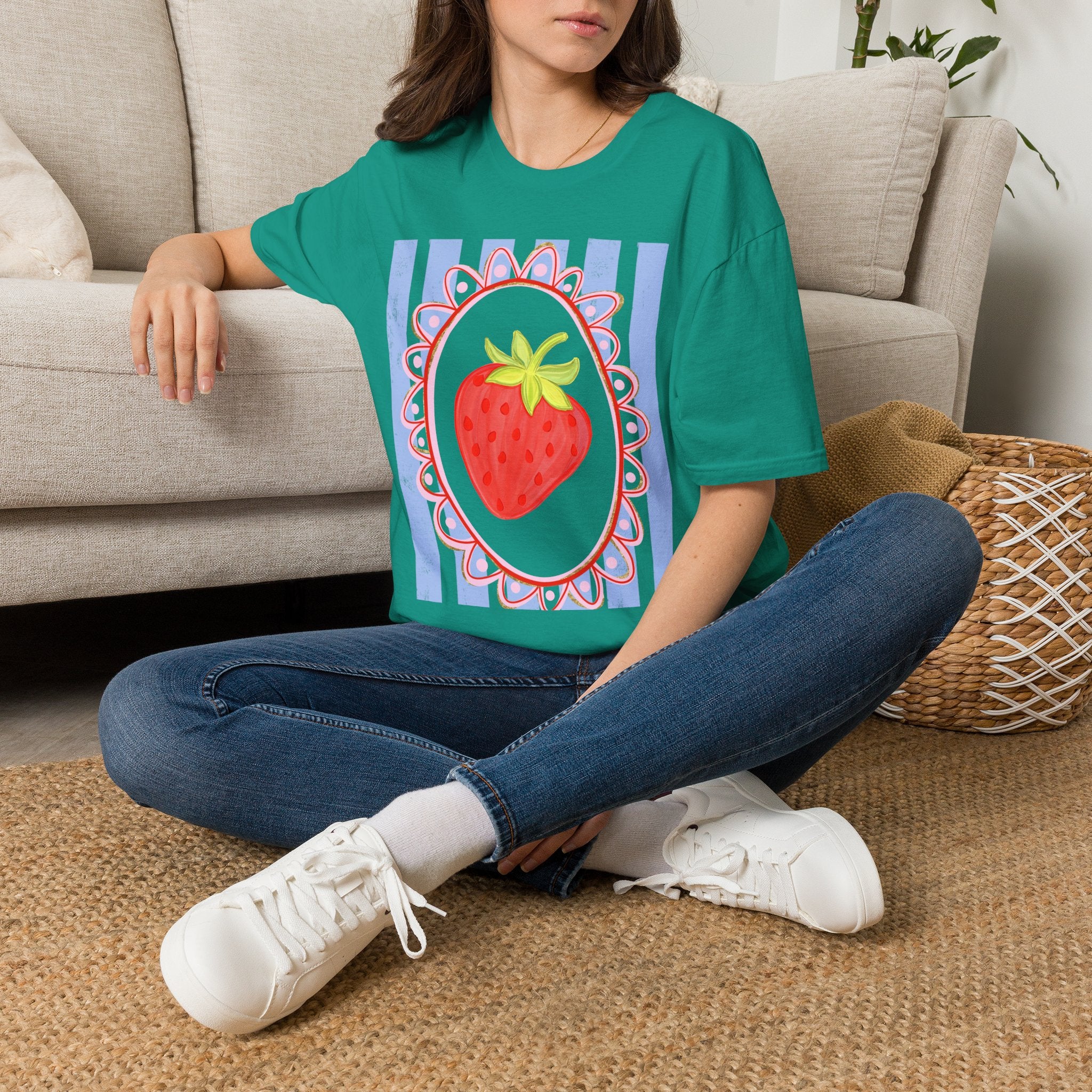 Strawberry with Frame - Gildan Soft Style