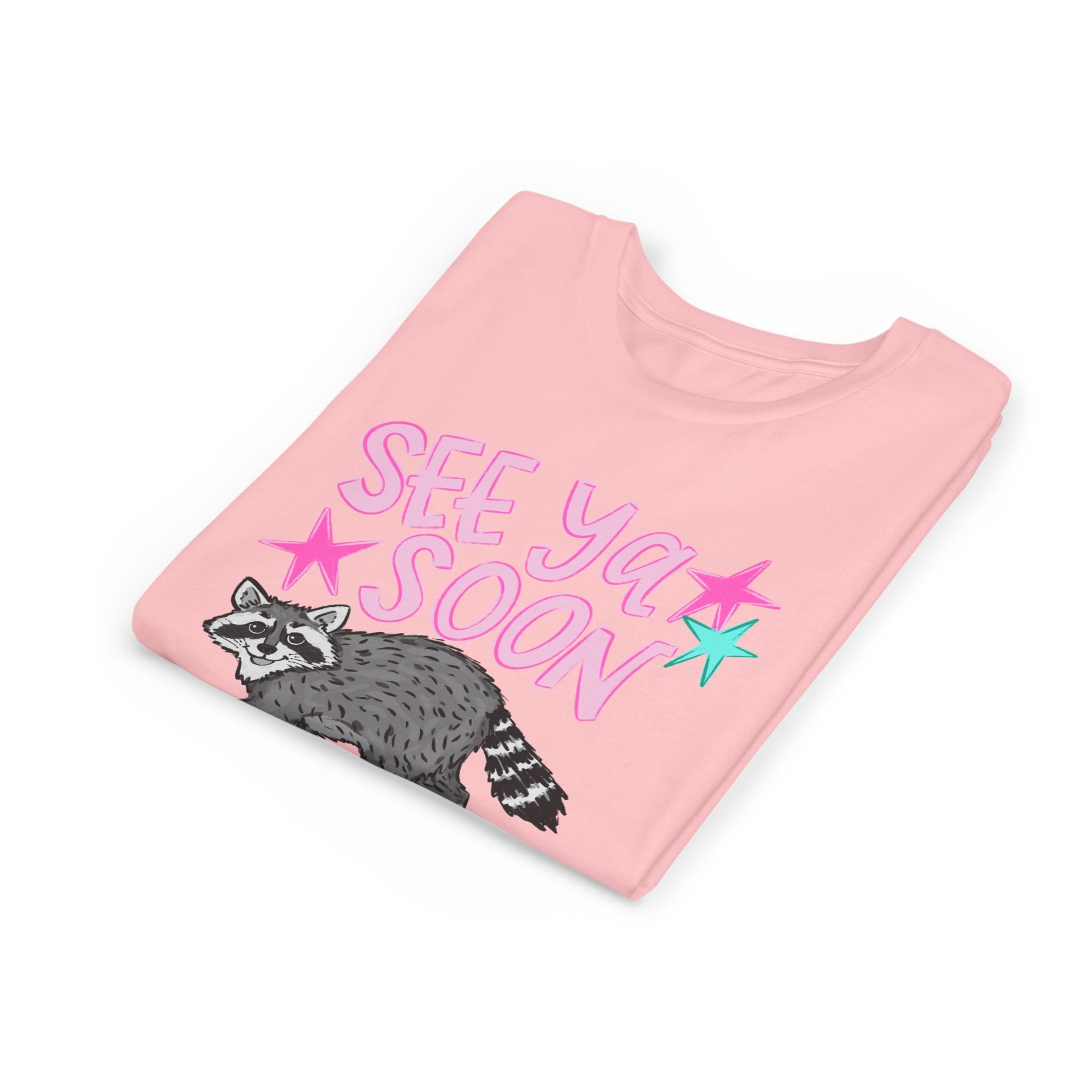 Youth Tee — "See Ya Soon" Raccoon Graphic Shirt