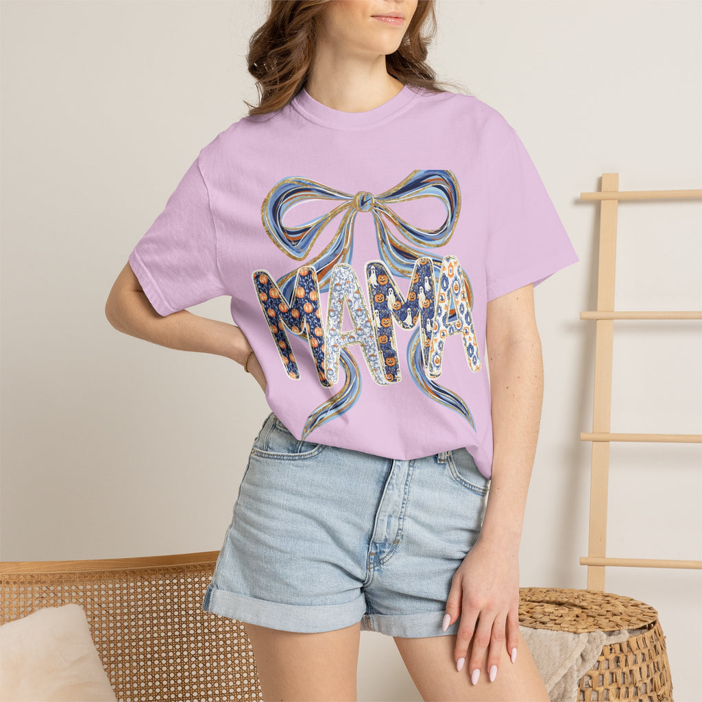 Fall Pumpkin Mama Bow - Comfort Color