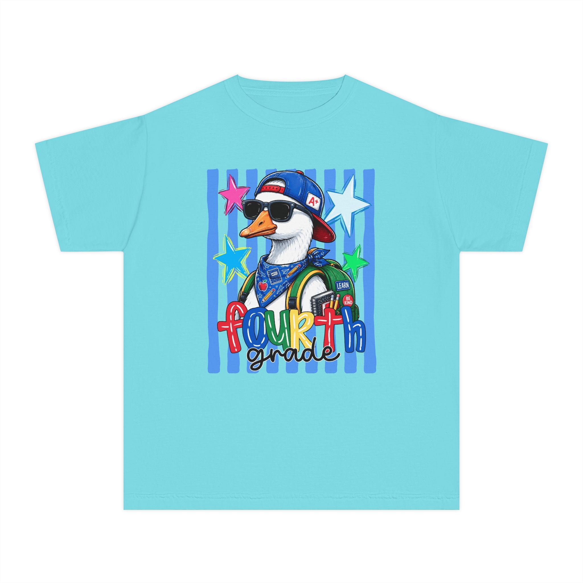 Fourth Grade Boy Duck Youth Tee — Back-to-School Cute Class Shirt