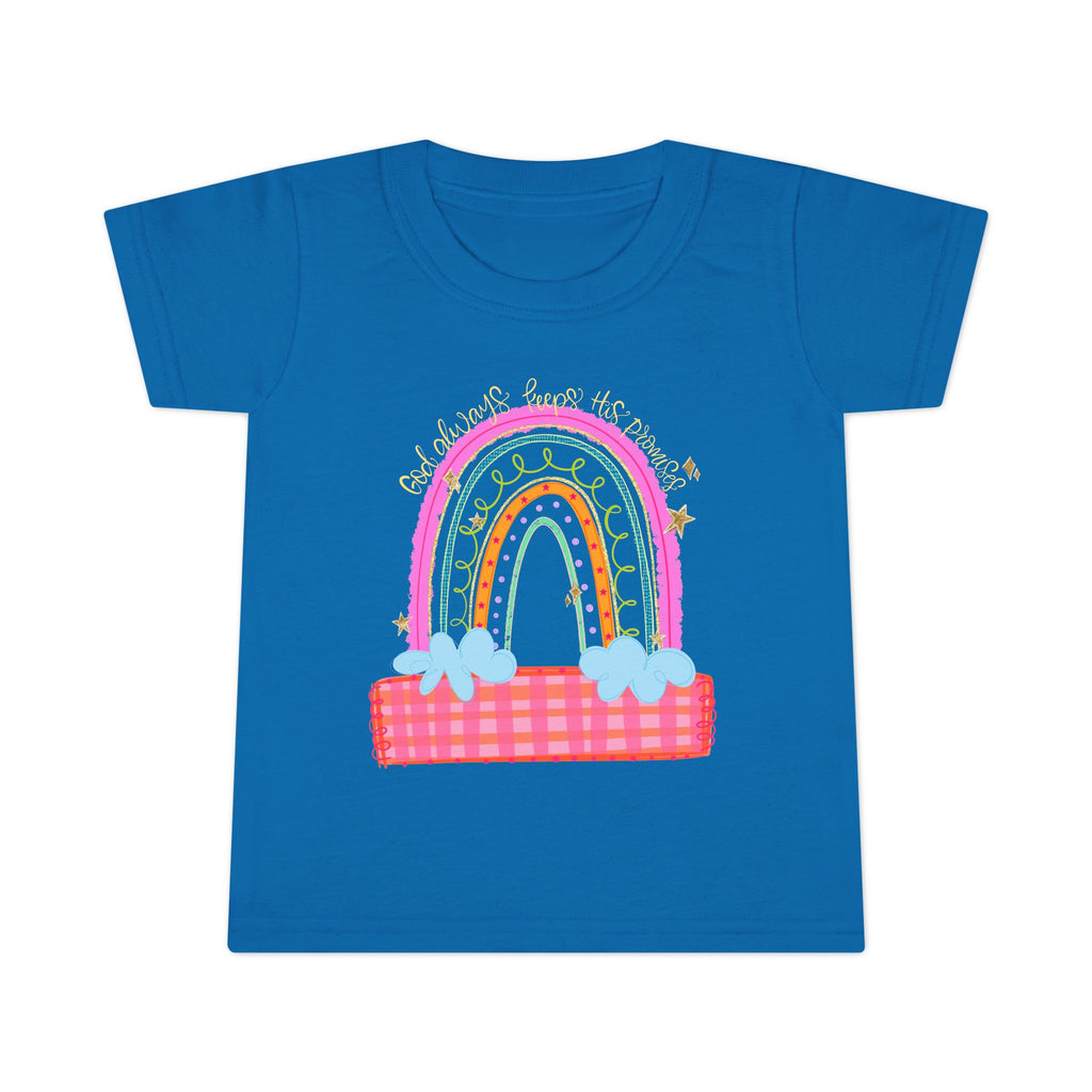 Toddler T-Shirt — Colorful Rainbow  God always keeps his promises