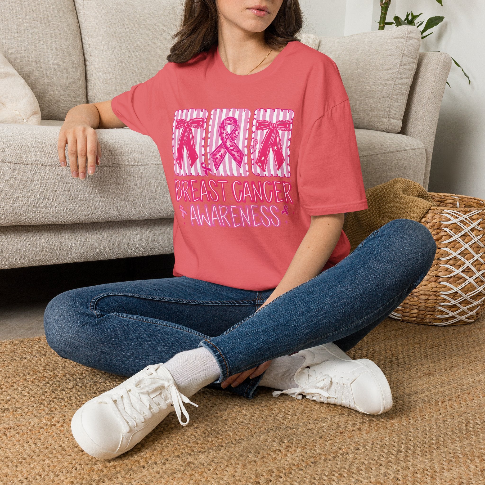 Breast Cancer Awareness Ribbon-Gildan Soft Style