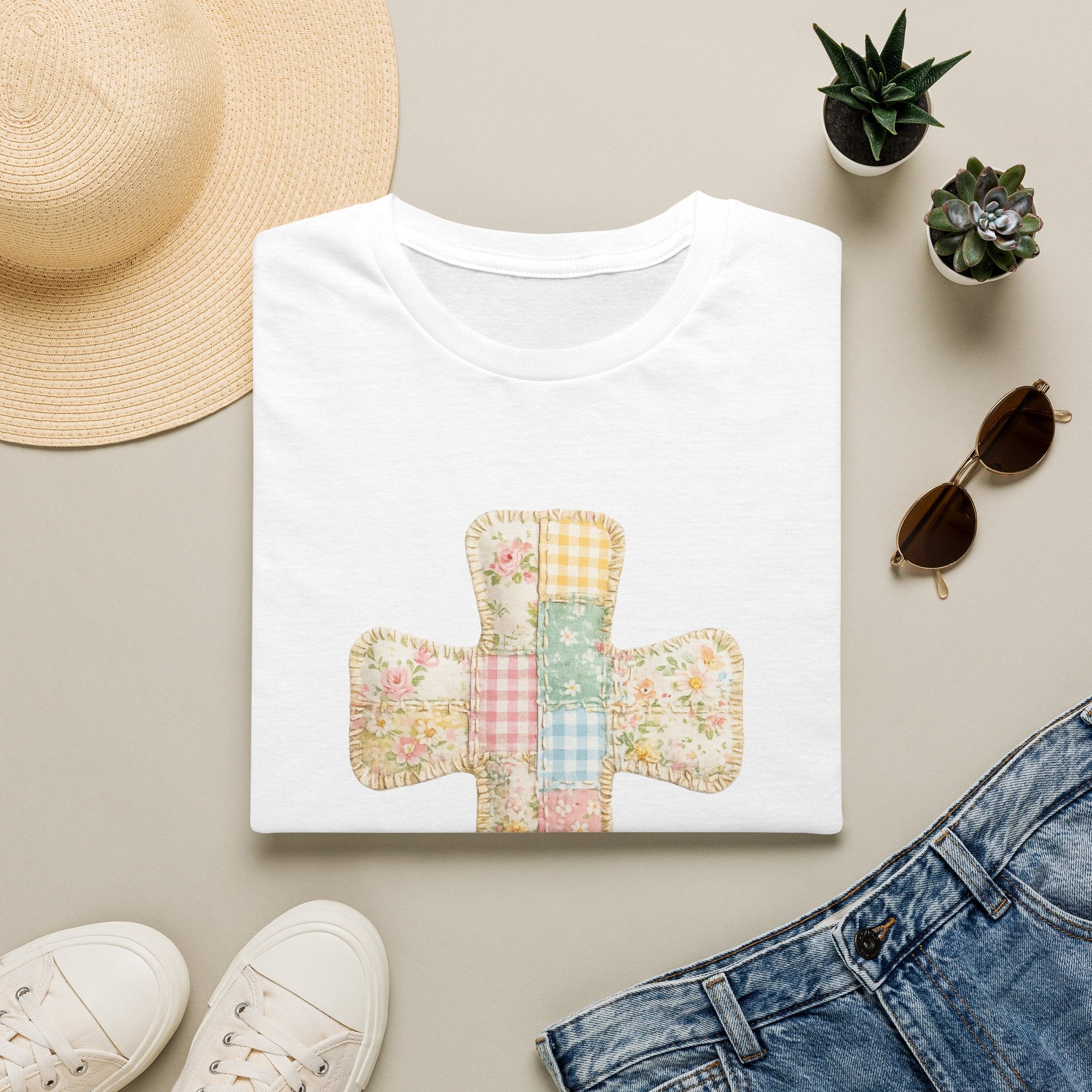 Patchwork Cross - Gildan Soft Style