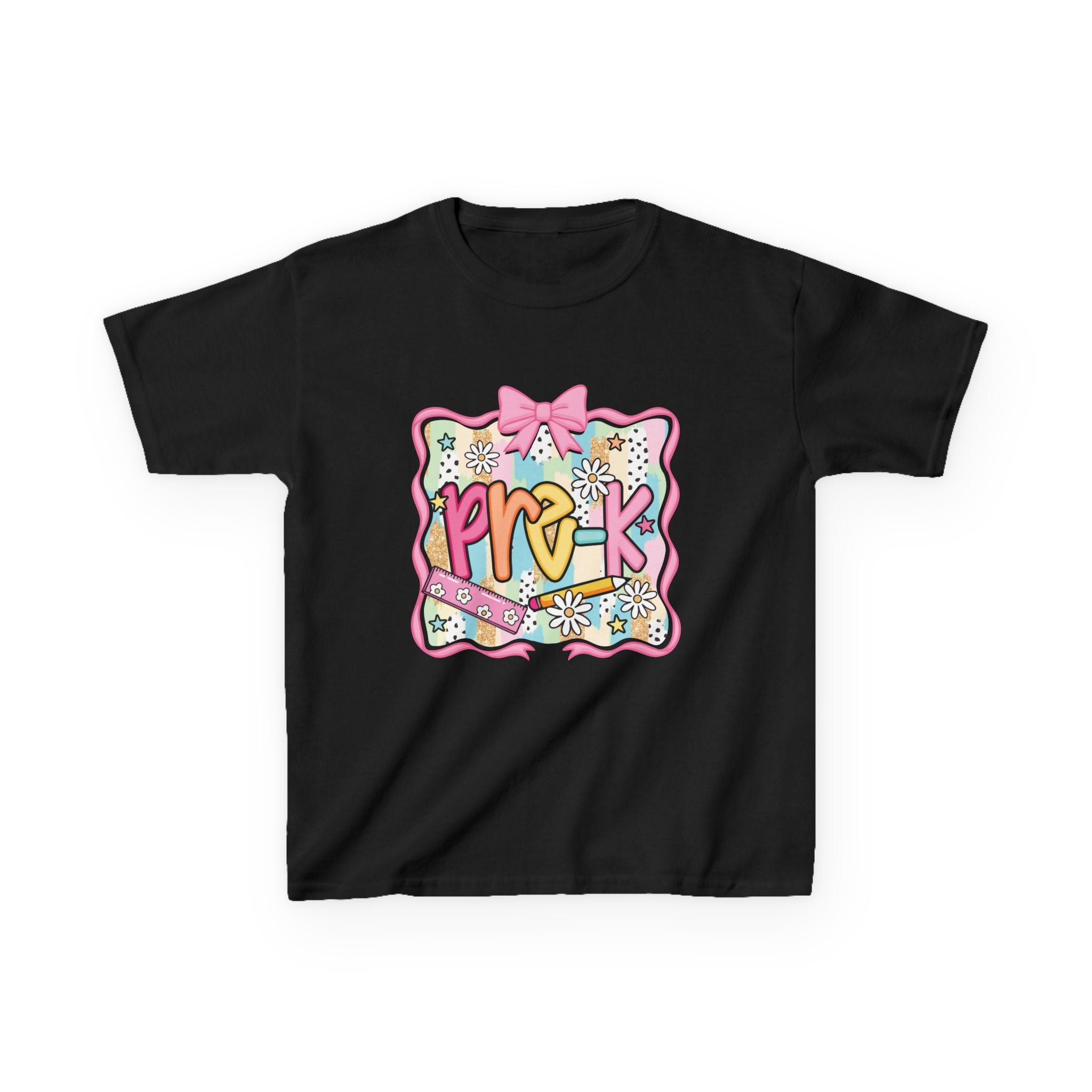 Kids Tee — Colorful 'Pre-K' Floral Design