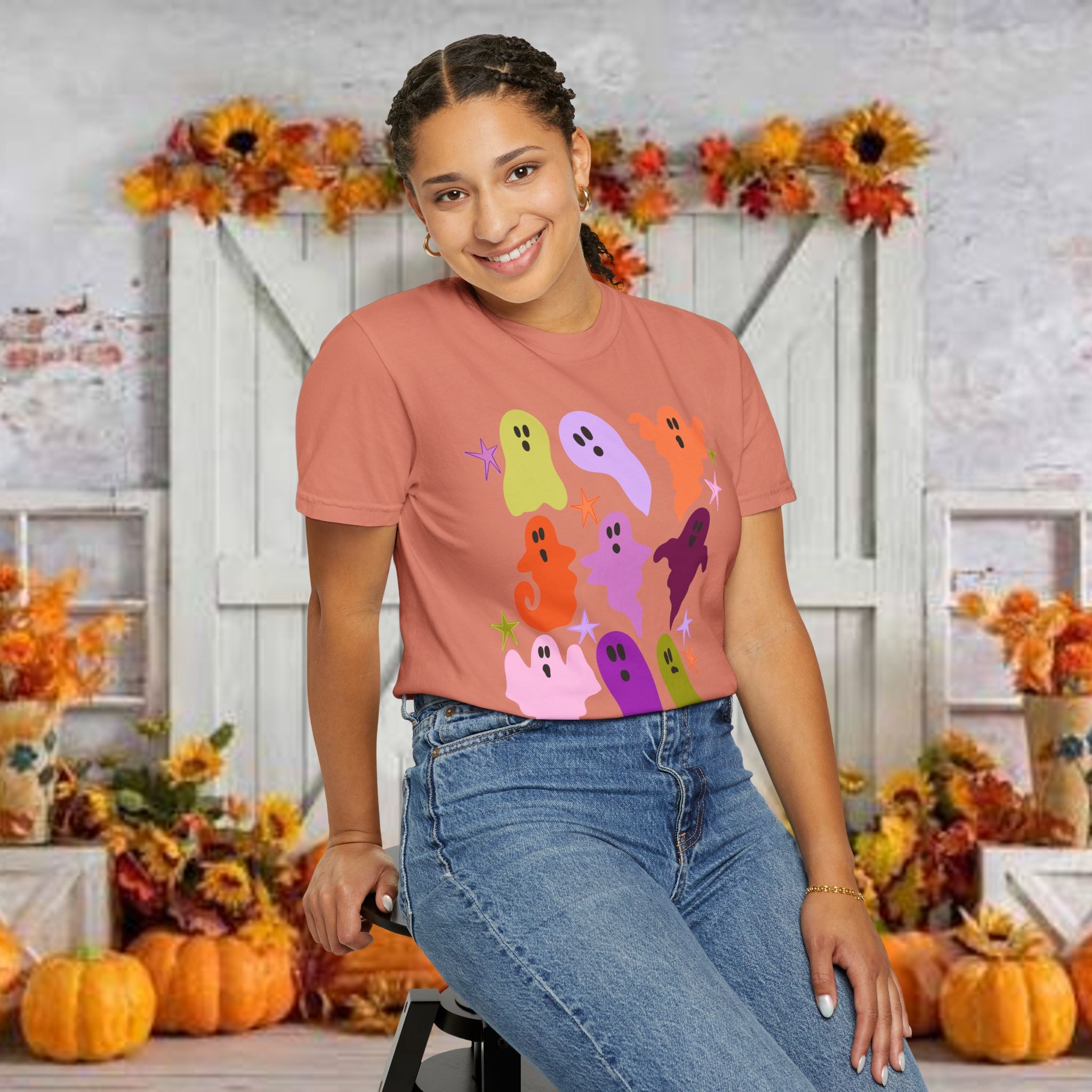 Cute Colorful Ghosts Halloween T-Shirt