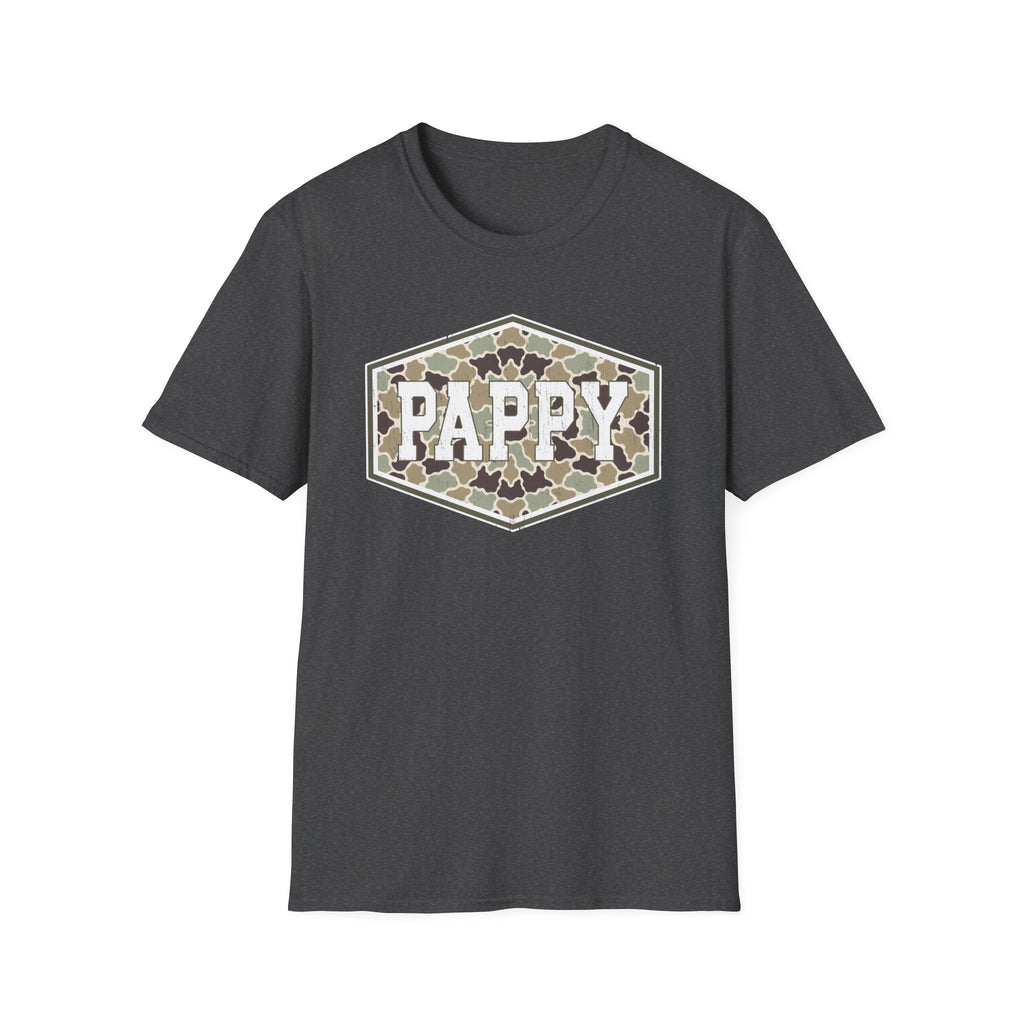 Pappy Camo Badge T-Shirt — Vintage Military-Inspired 'PAPPY' Tee for Dads & Grandfathers