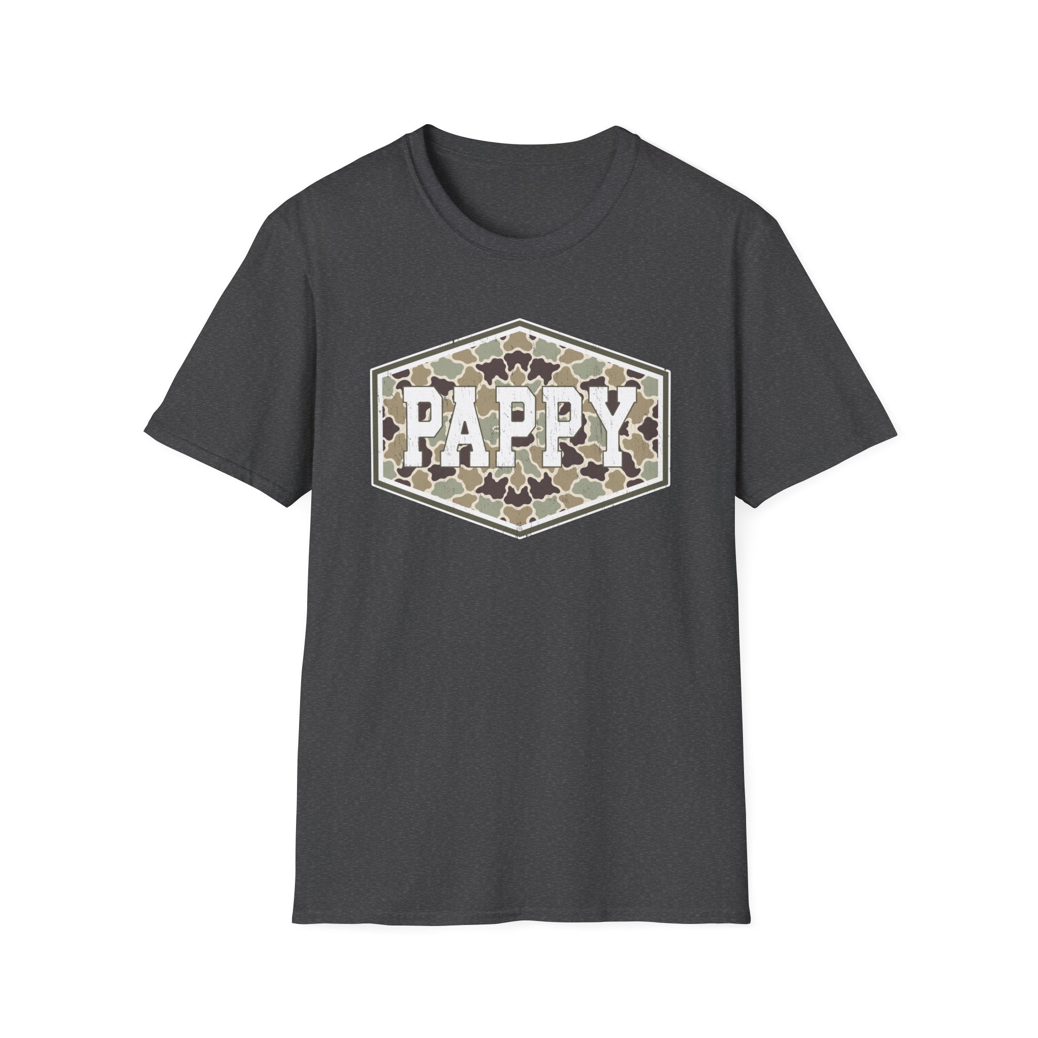 Pappy Camo Badge T-Shirt — Vintage Military-Inspired 'PAPPY' Tee for Dads & Grandfathers