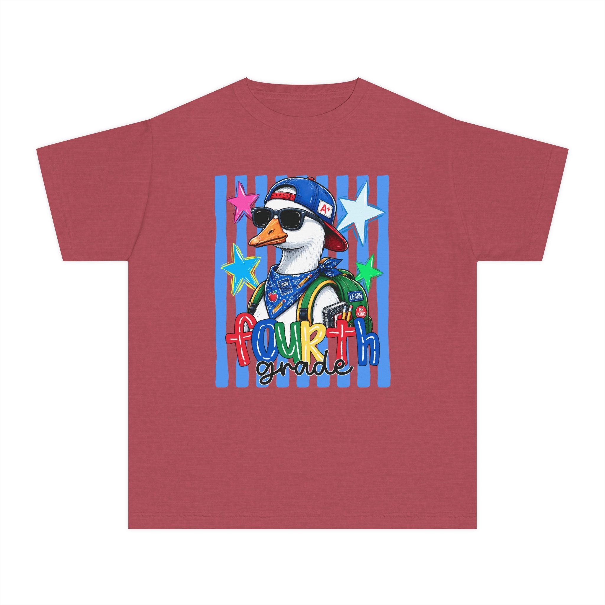 Fourth Grade Boy Duck Youth Tee — Back-to-School Cute Class Shirt