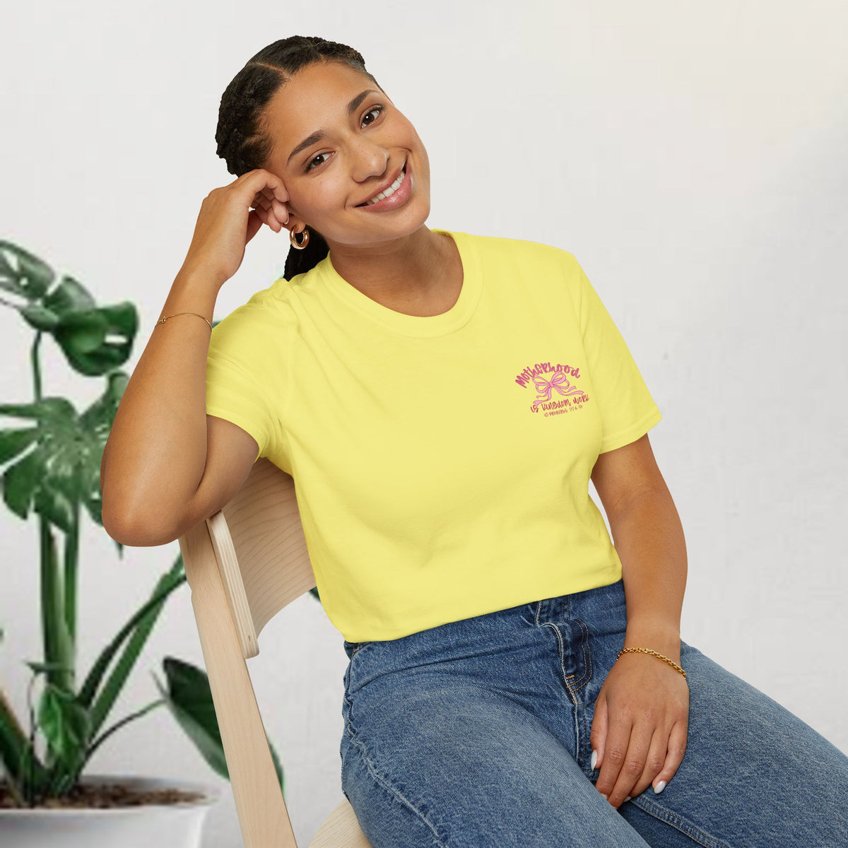 Motherhood is my Ministry Tee – Pink Ribbon Mom Graphic T-Shirt