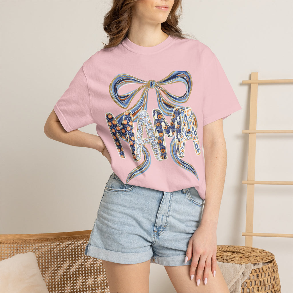 Fall Pumpkin Mama Bow - Comfort Color