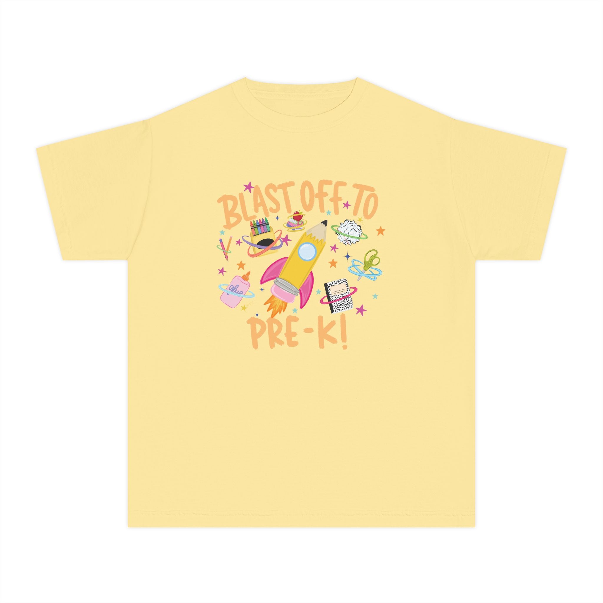 Blast Off to Pre-K! Youth Tee - Cute Rocket Back-to-School Shirt