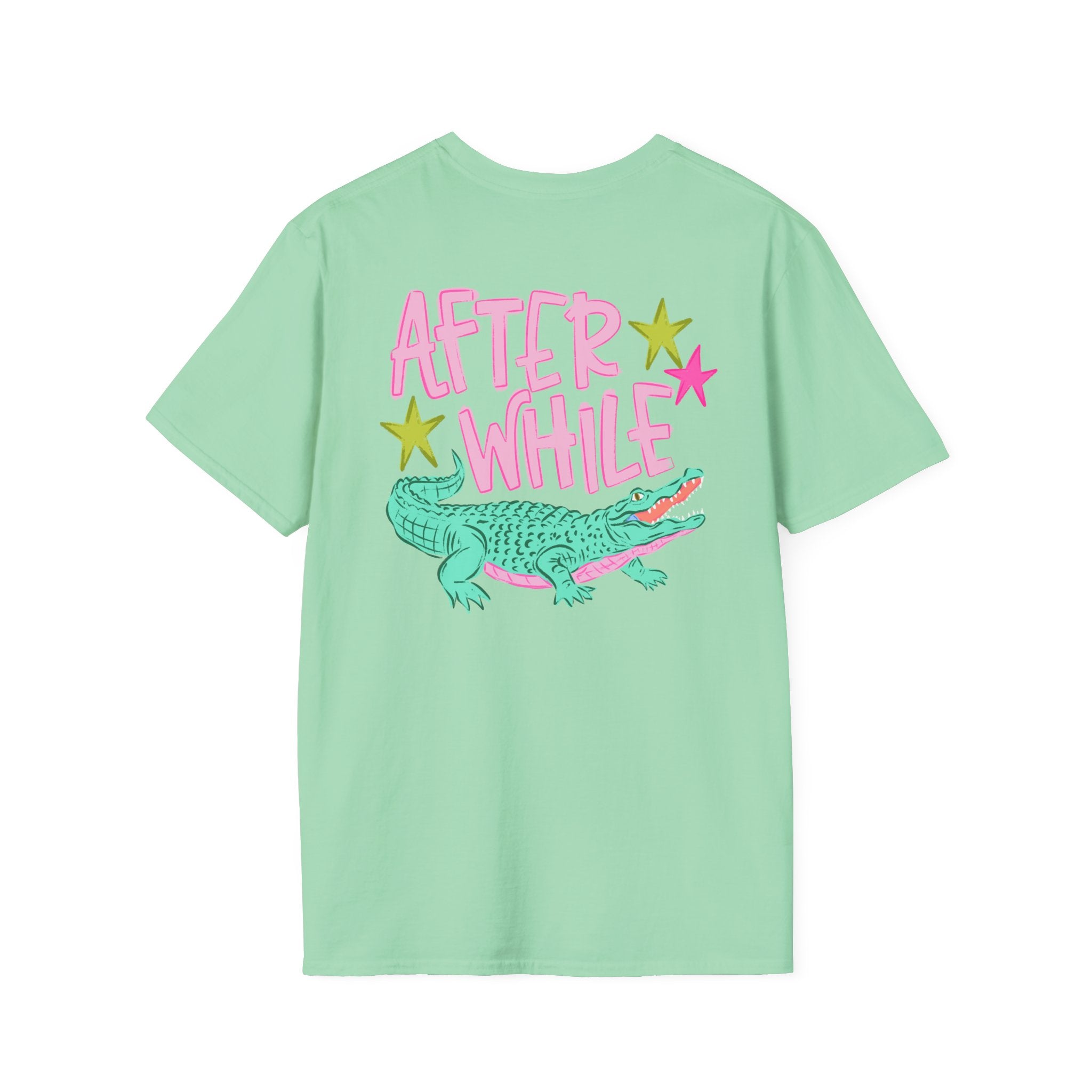 Later Croc Graphic T-Shirt — Retro Pastel Alligator Tee