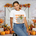Pumpkin Stripes T-Shirt — Leopard Print Pumpkin Fall Tee