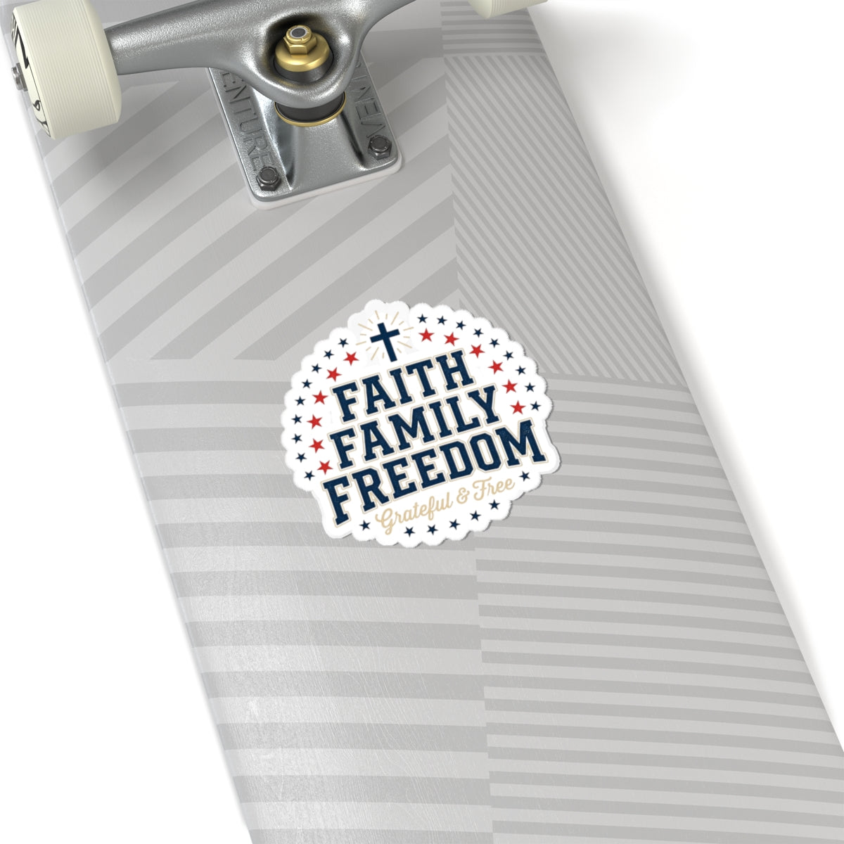 Faith Family Freedom Sticker | Faith-based Patriotic, Vintage Americana 4th of July