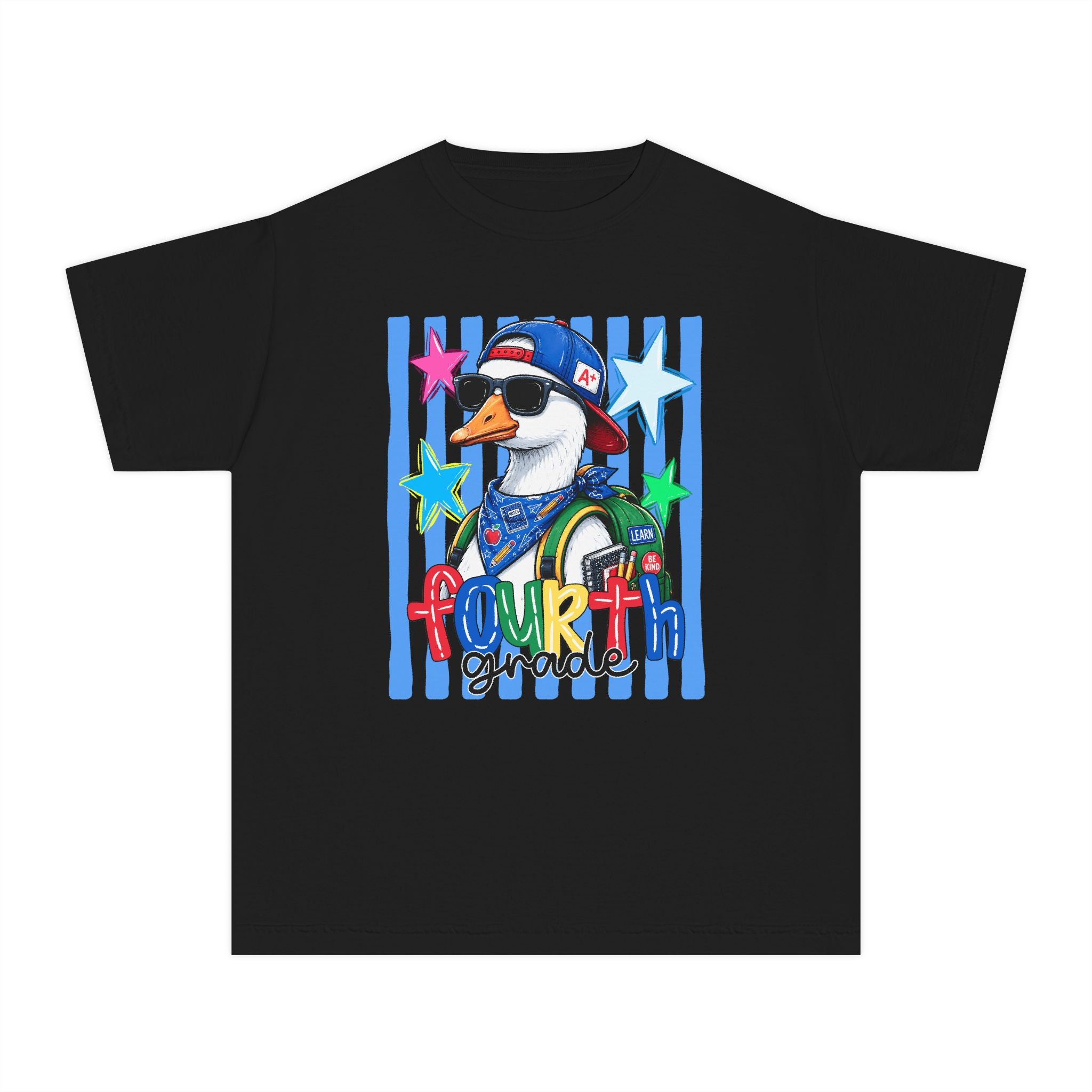 Fourth Grade Boy Duck Youth Tee — Back-to-School Cute Class Shirt