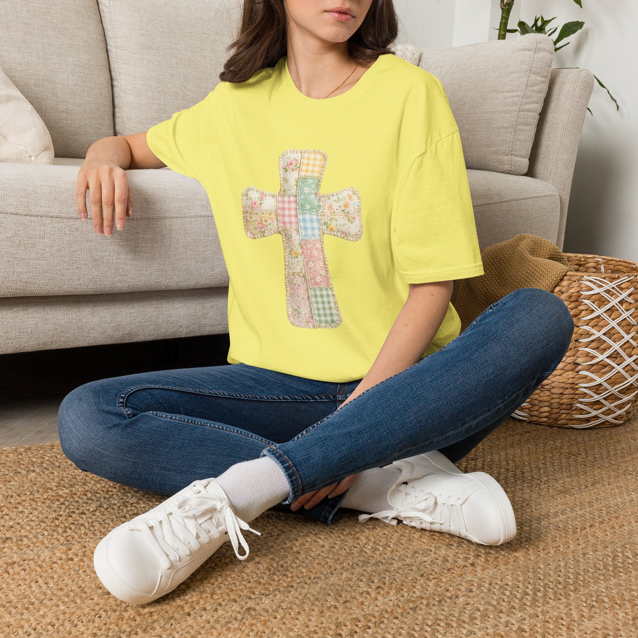 Patchwork Cross - Gildan Soft Style