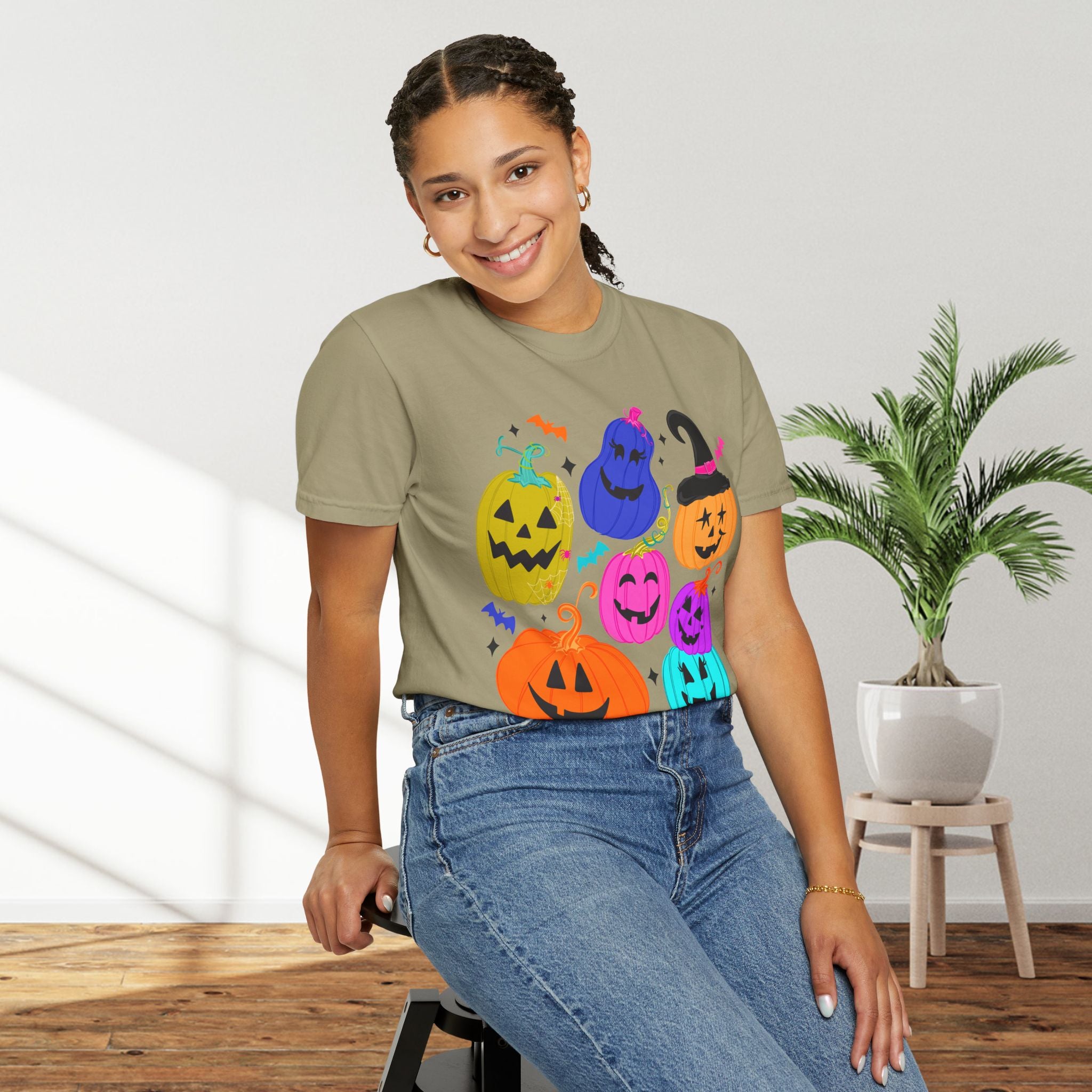 Colorful Jack-O'-Lantern Halloween T-Shirt