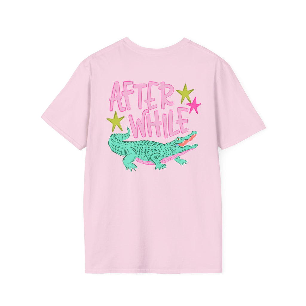 Later Croc Graphic T-Shirt — Retro Pastel Alligator Tee