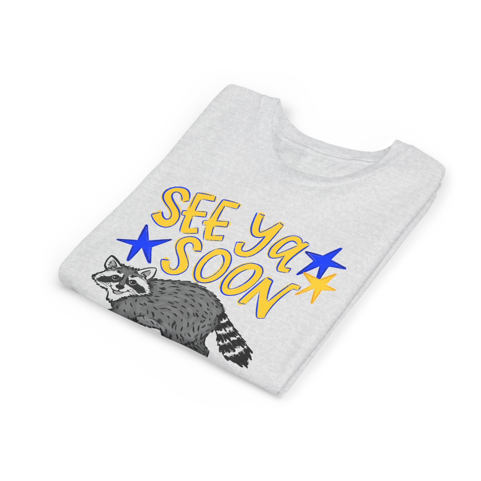 Youth Tee — “See Ya Soon” Raccoon Graphic Kids Shirt