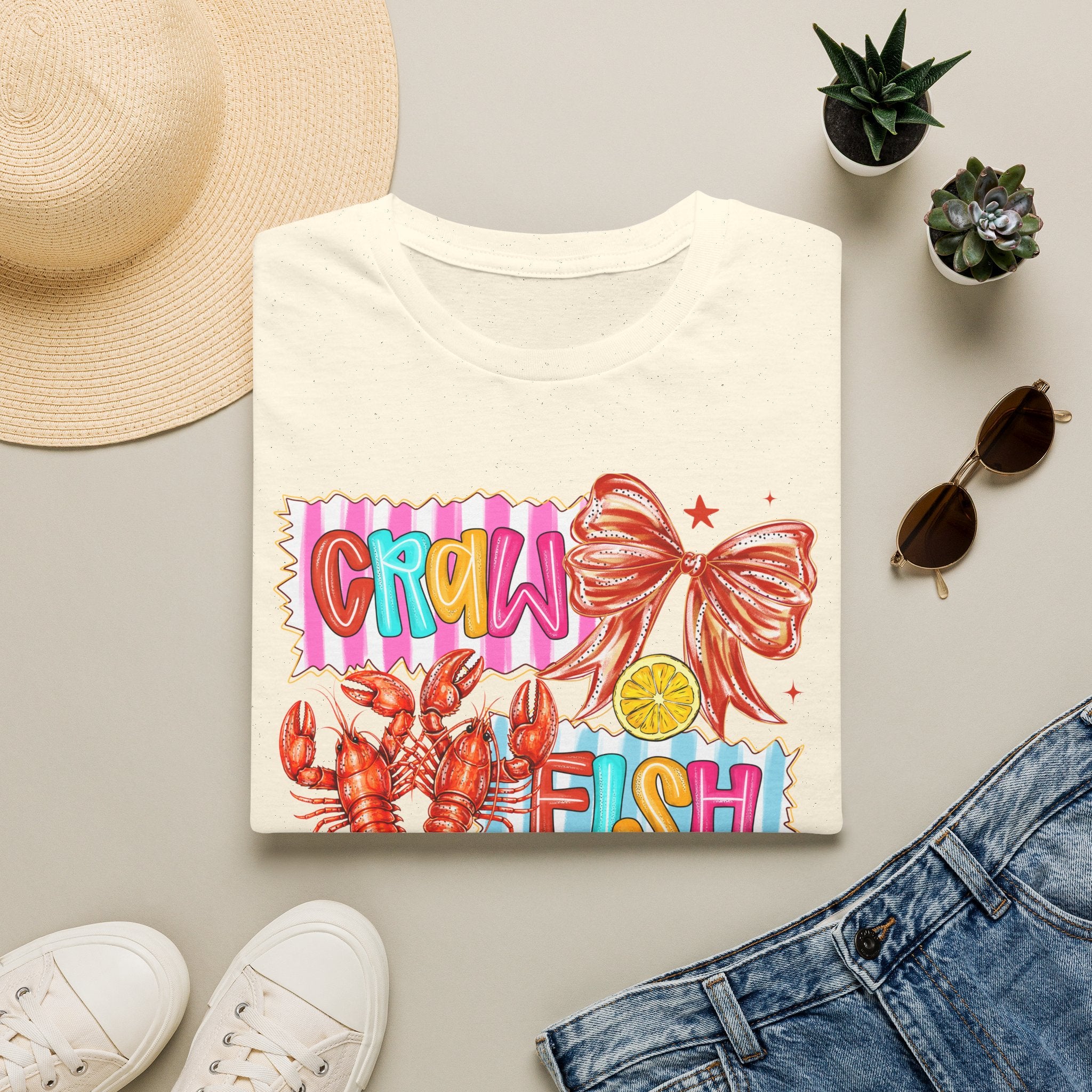 Crawfish Season T-Shirt — Colorful Cajun Seafood Graphic Tee