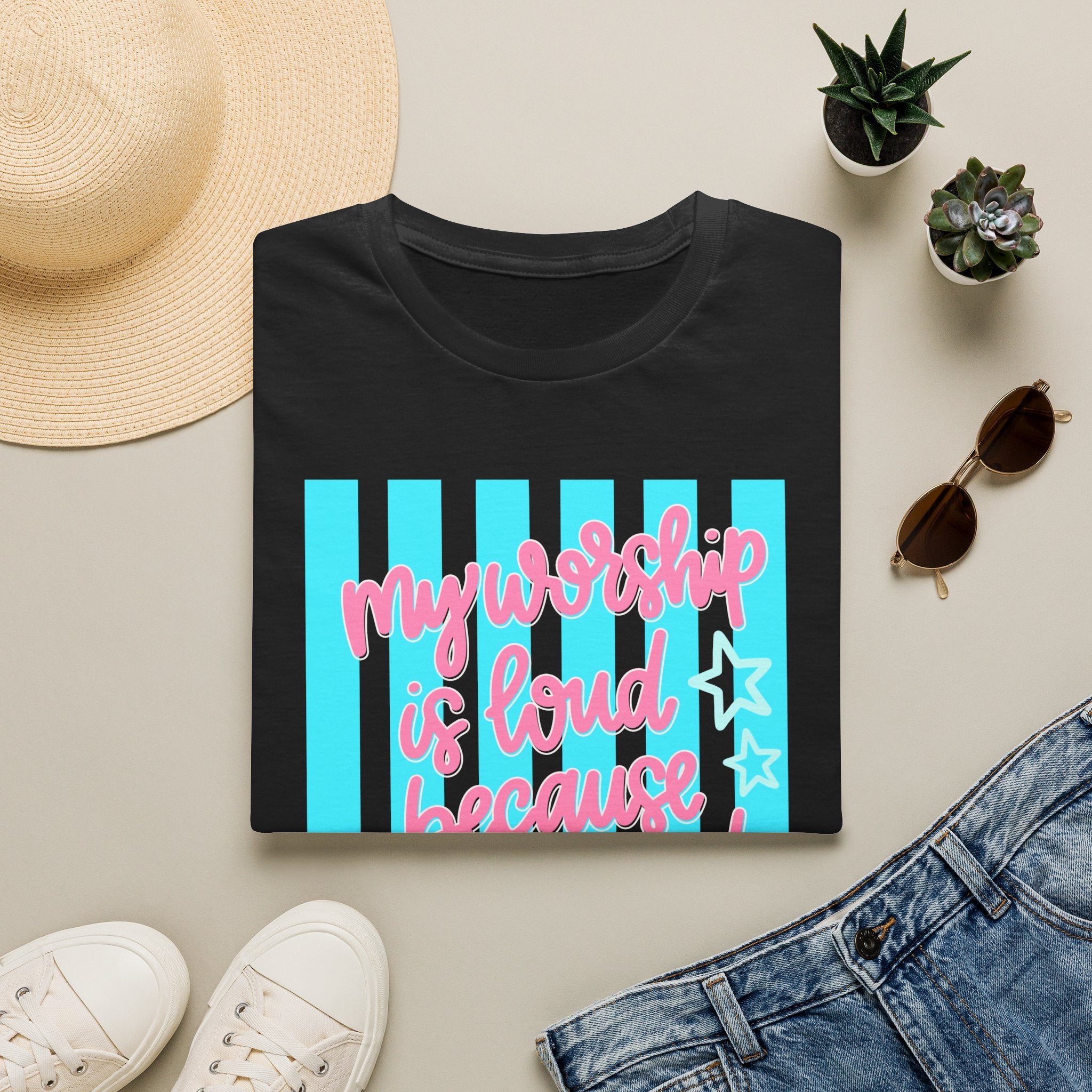 "My Worship Is Loud Because My Wounds Are Deep" Inspirational Christian Tee