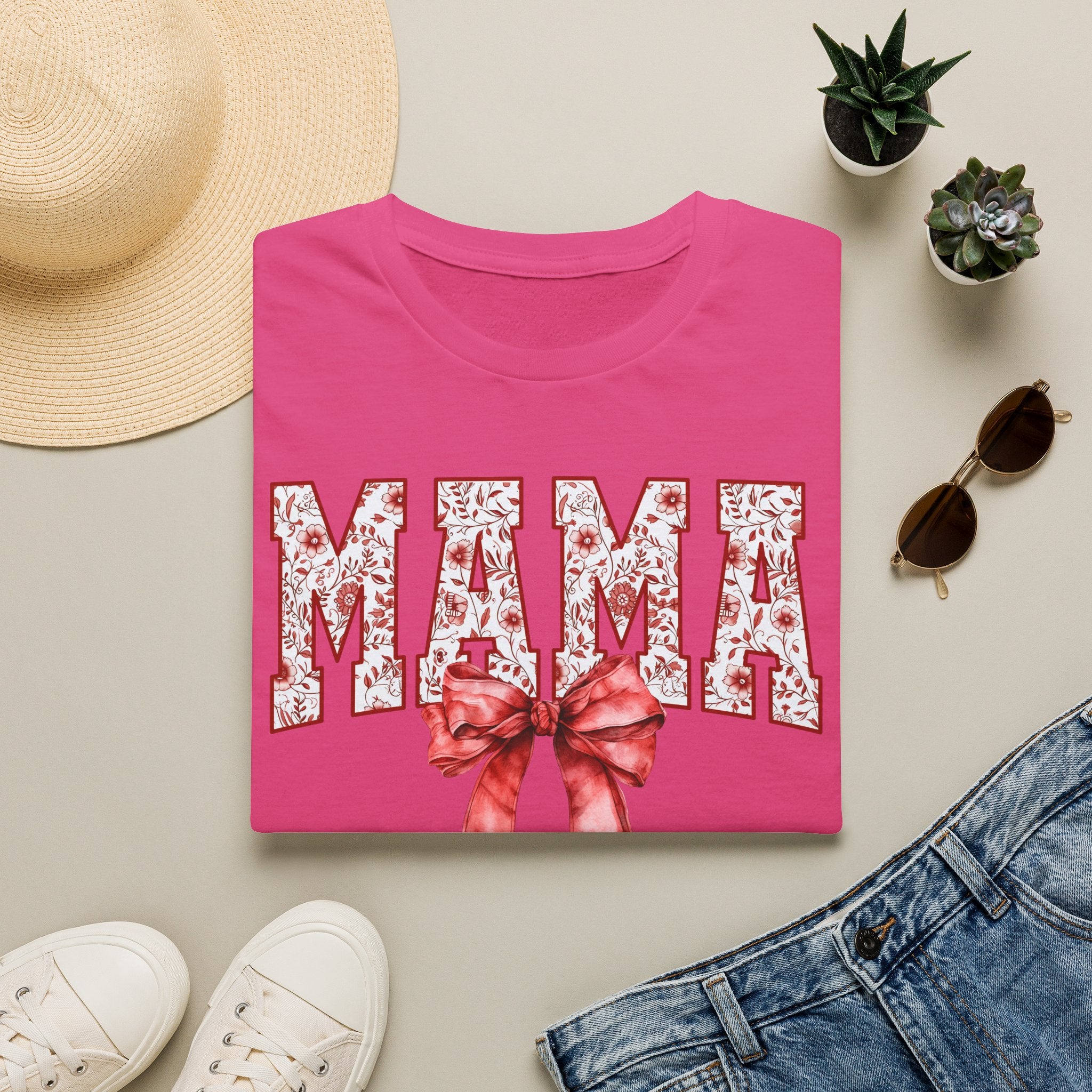 Mama Floral Bow T-Shirt — Mom Mother's Day Gift