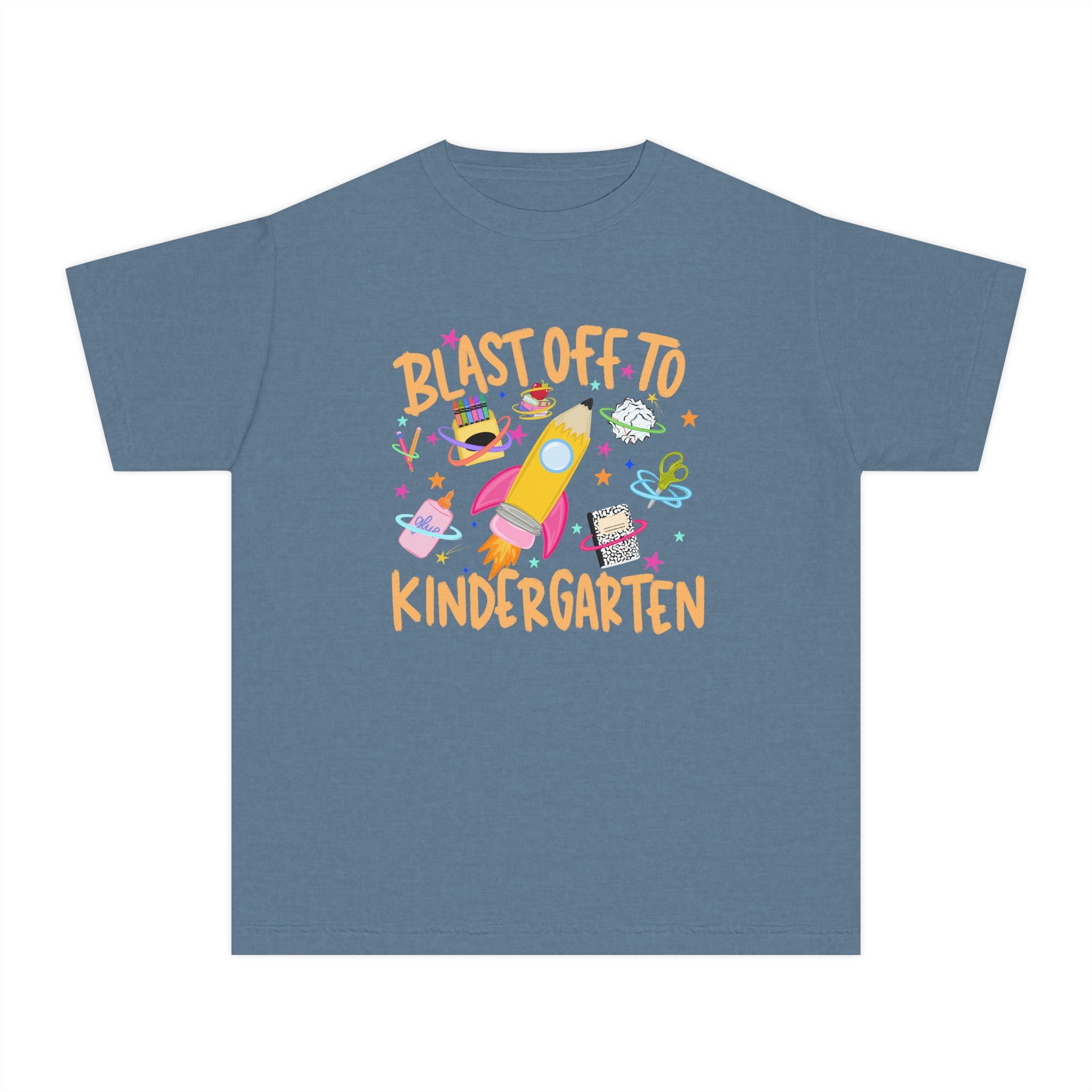 "Blast Off to Kindergarten" Rocket Back-to-School Shirt
