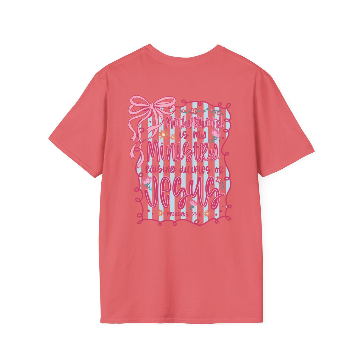 Motherhood is my Ministry Tee – Pink Ribbon Mom Graphic T-Shirt