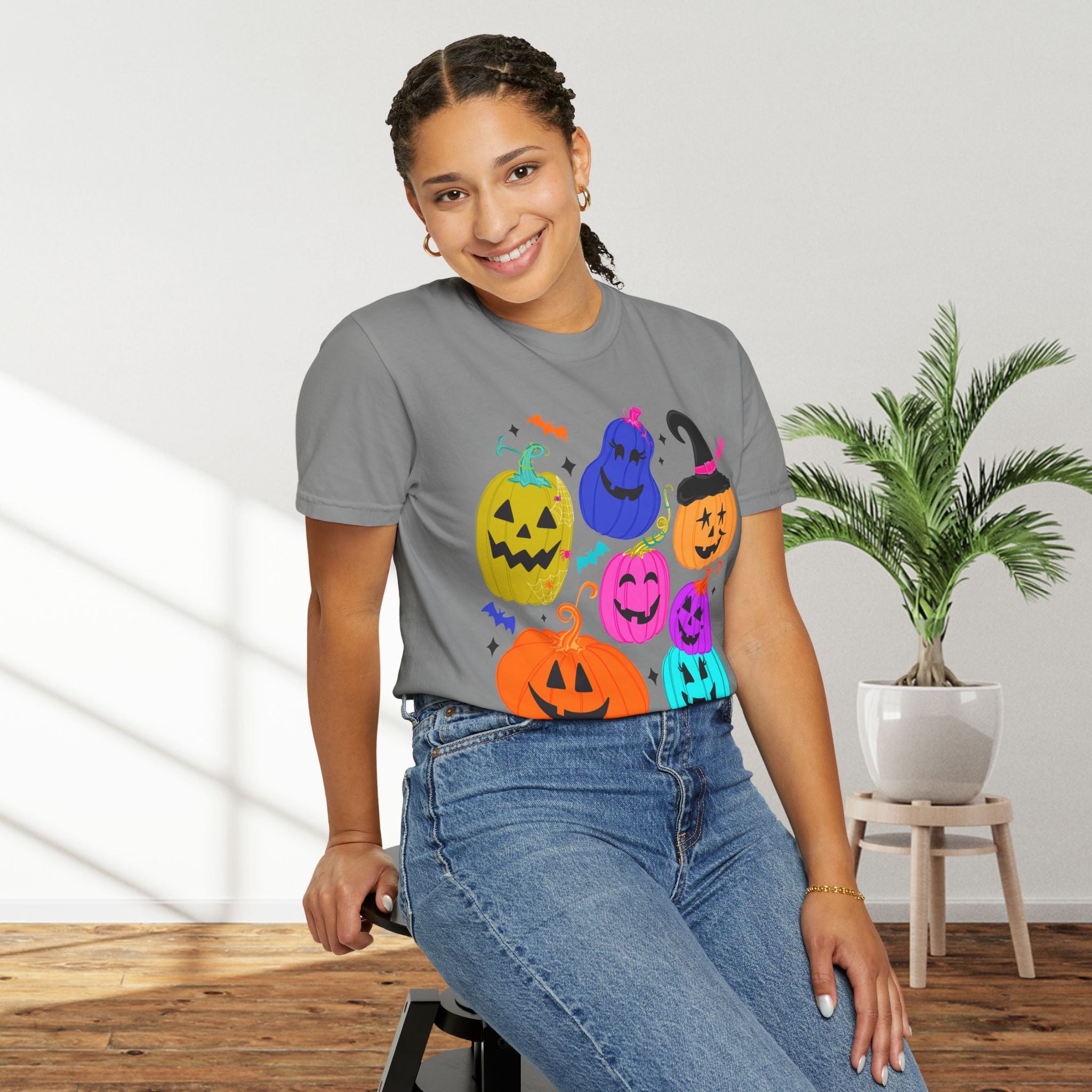 Colorful Jack-O'-Lantern Halloween T-Shirt