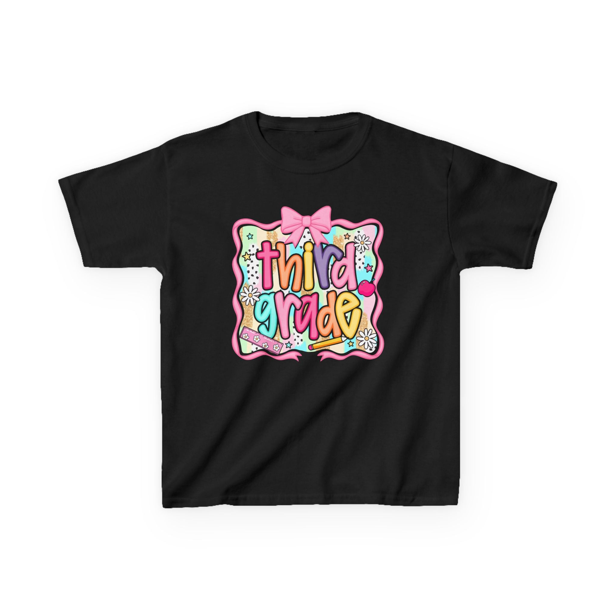 Third Grade Kids T‑Shirt — Colorful Back-to-School Design