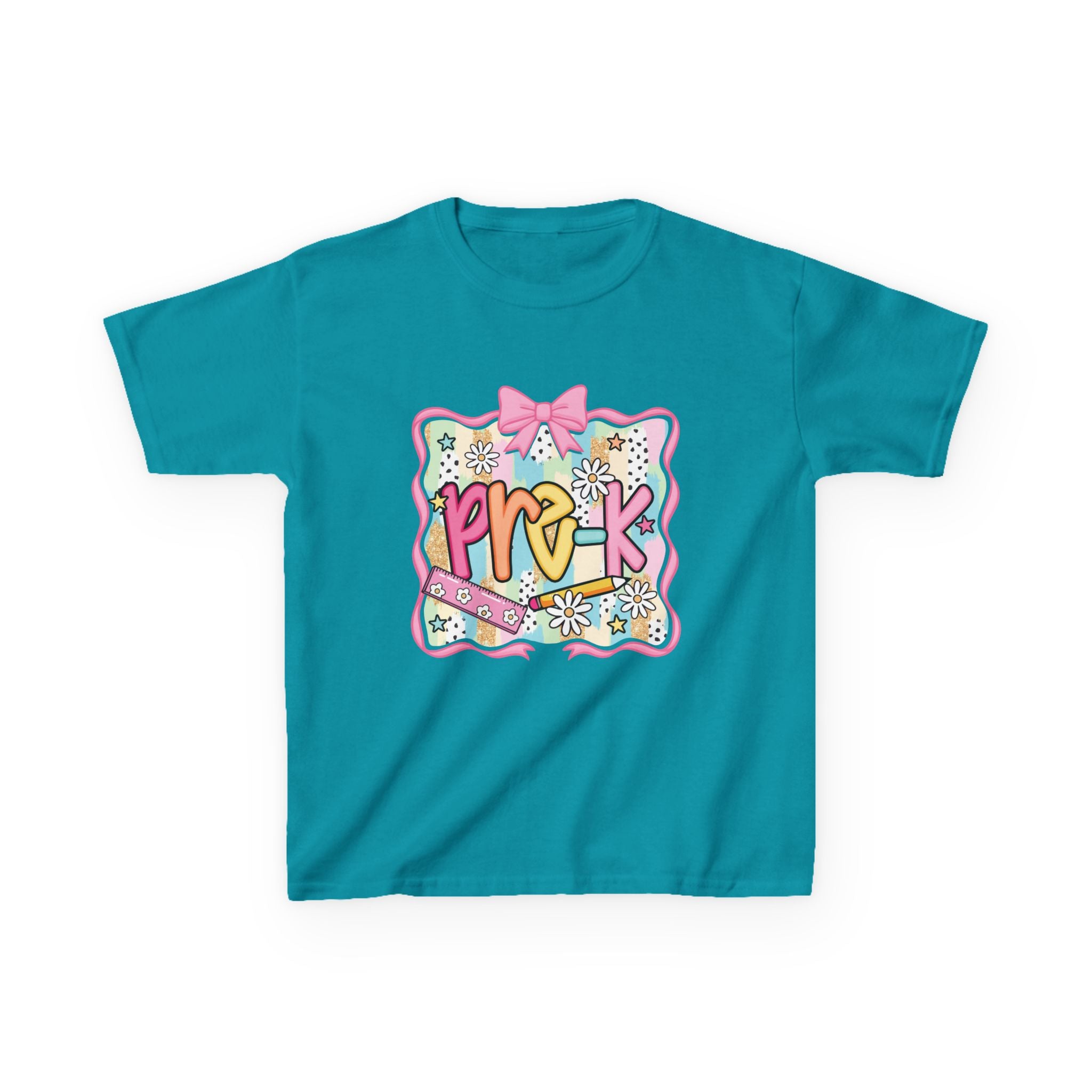 Kids Tee — Colorful 'Pre-K' Floral Design