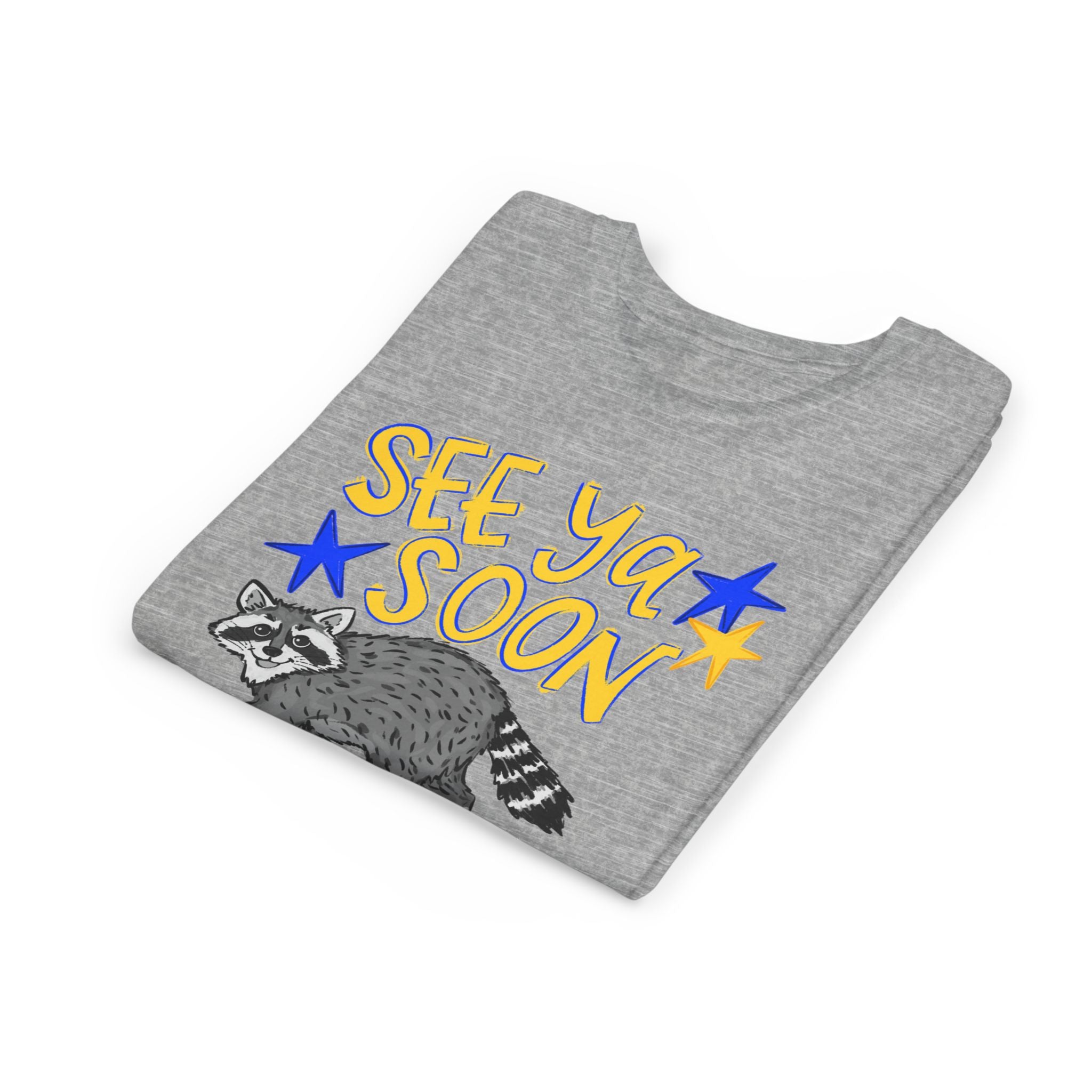Youth Tee — “See Ya Soon” Raccoon Graphic Kids Shirt