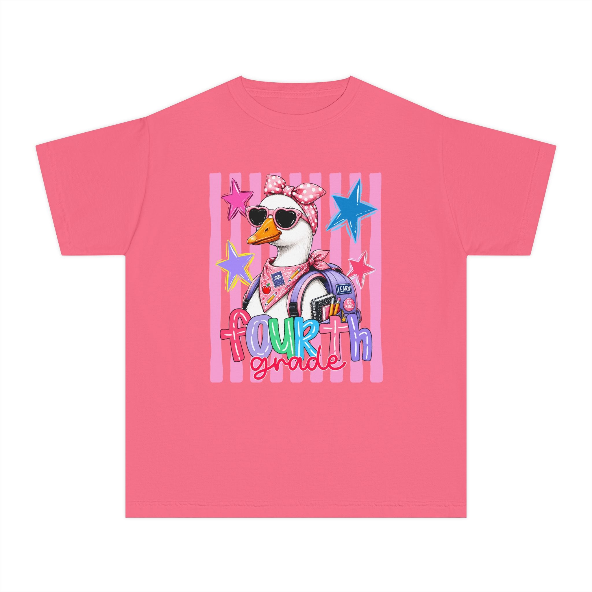 Fourth Grade Girl Duck Youth Tee — Cute Back-to-School Shirt for Girls