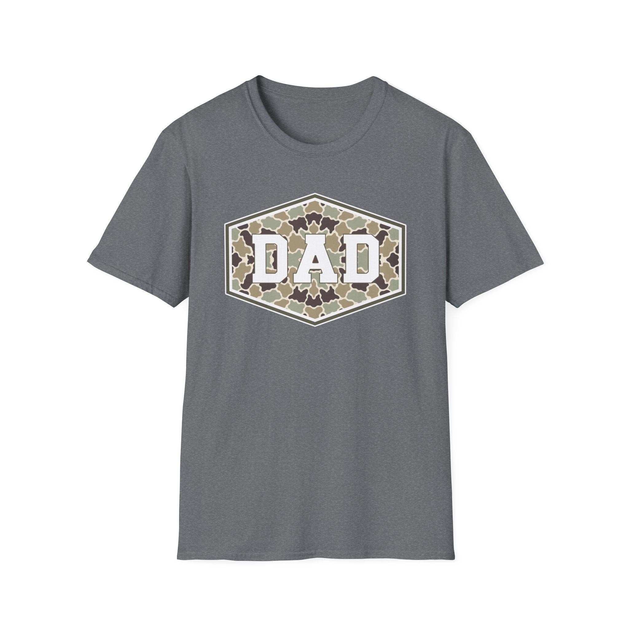Dad Camo Badge- Gildan Soft Style