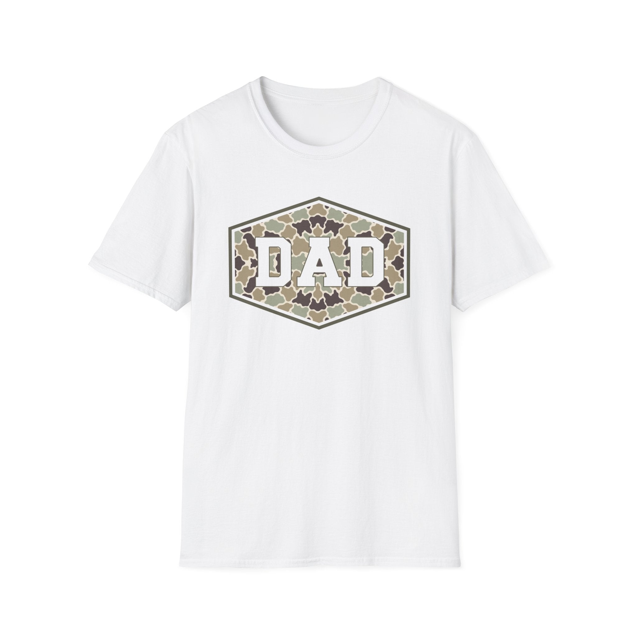 Dad Camo Badge- Gildan Soft Style