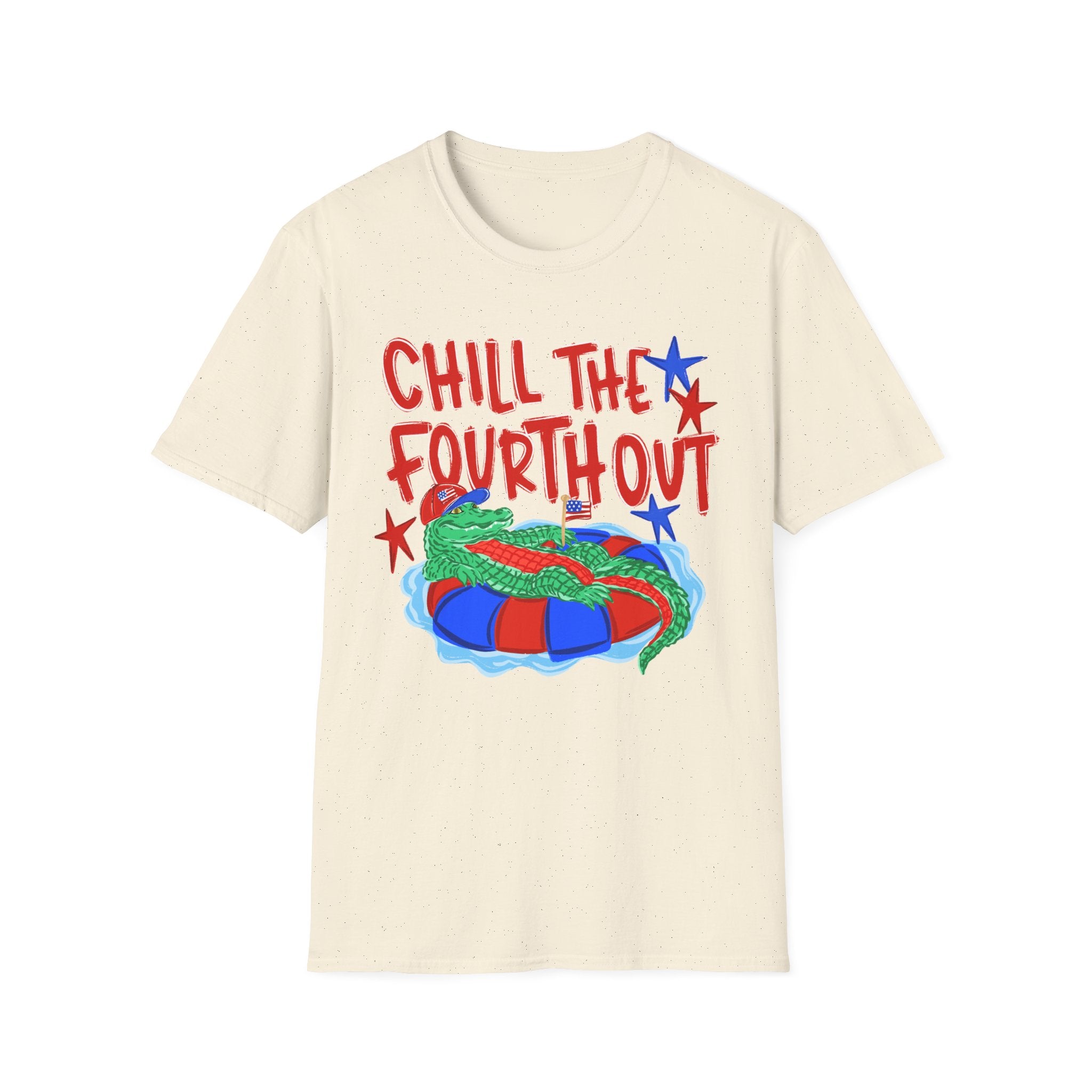 T-Shirt — “Chill the Fourth Out” Patriotic Alligator July 4th Tee