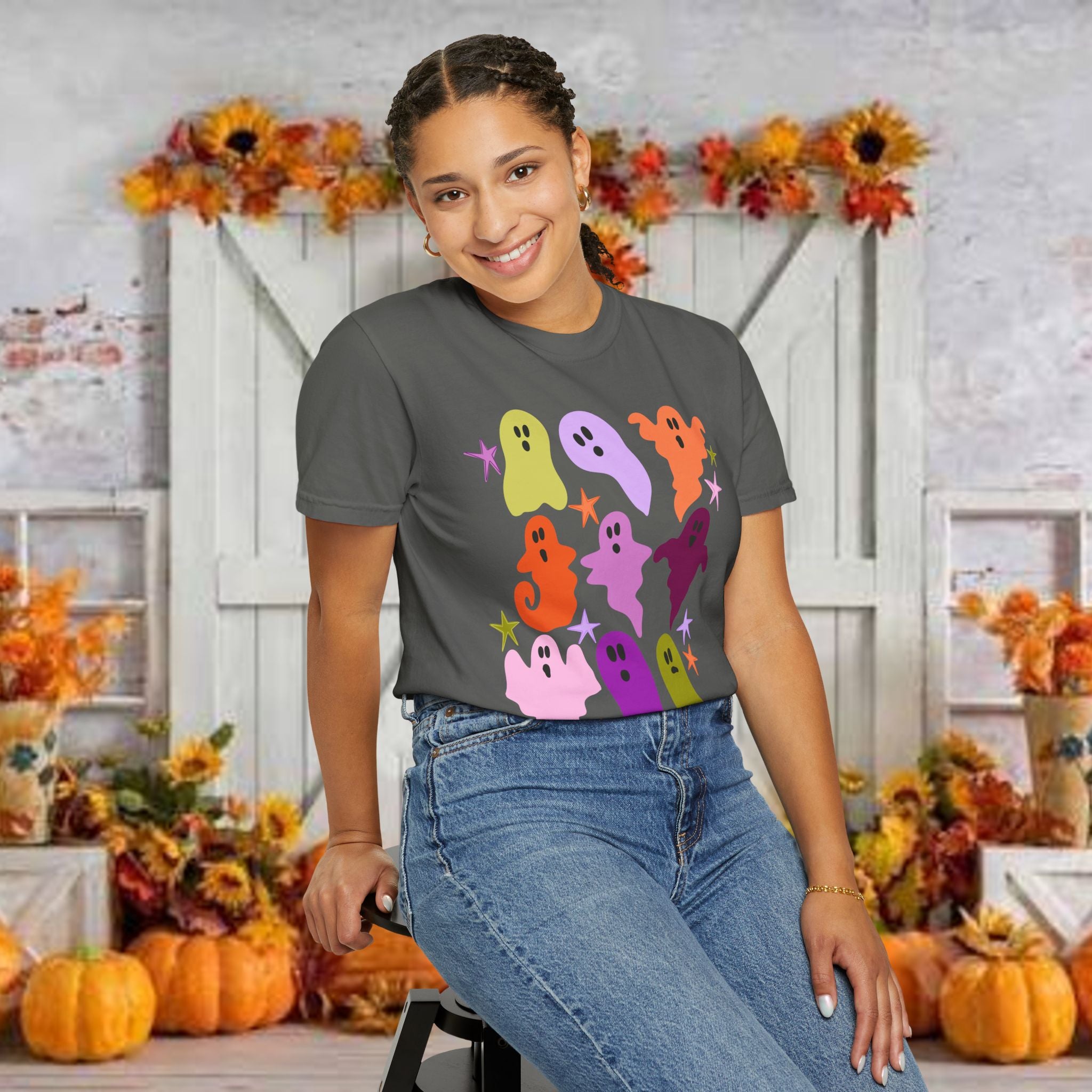 Cute Colorful Ghosts Halloween T-Shirt