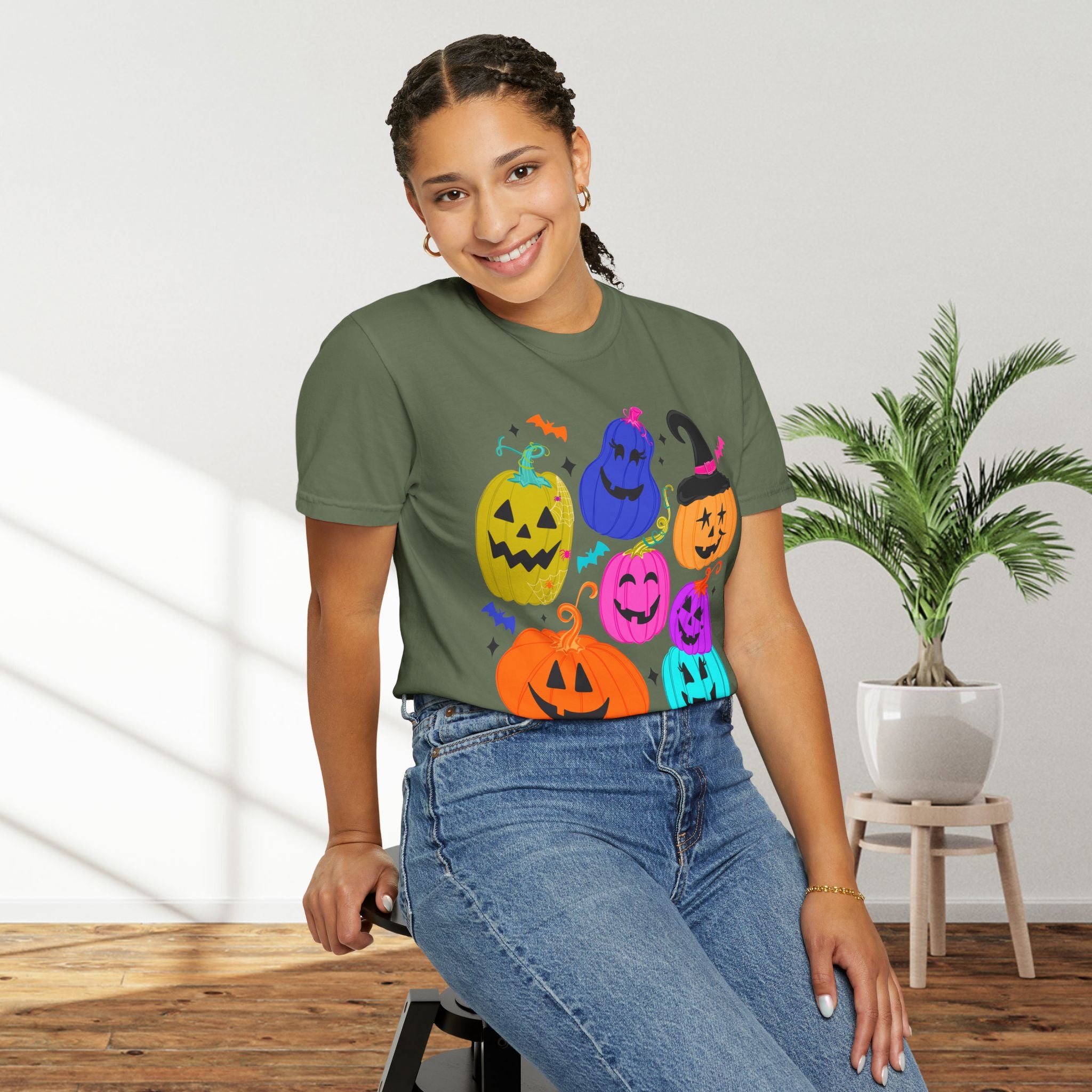 Colorful Jack-O'-Lantern Halloween T-Shirt