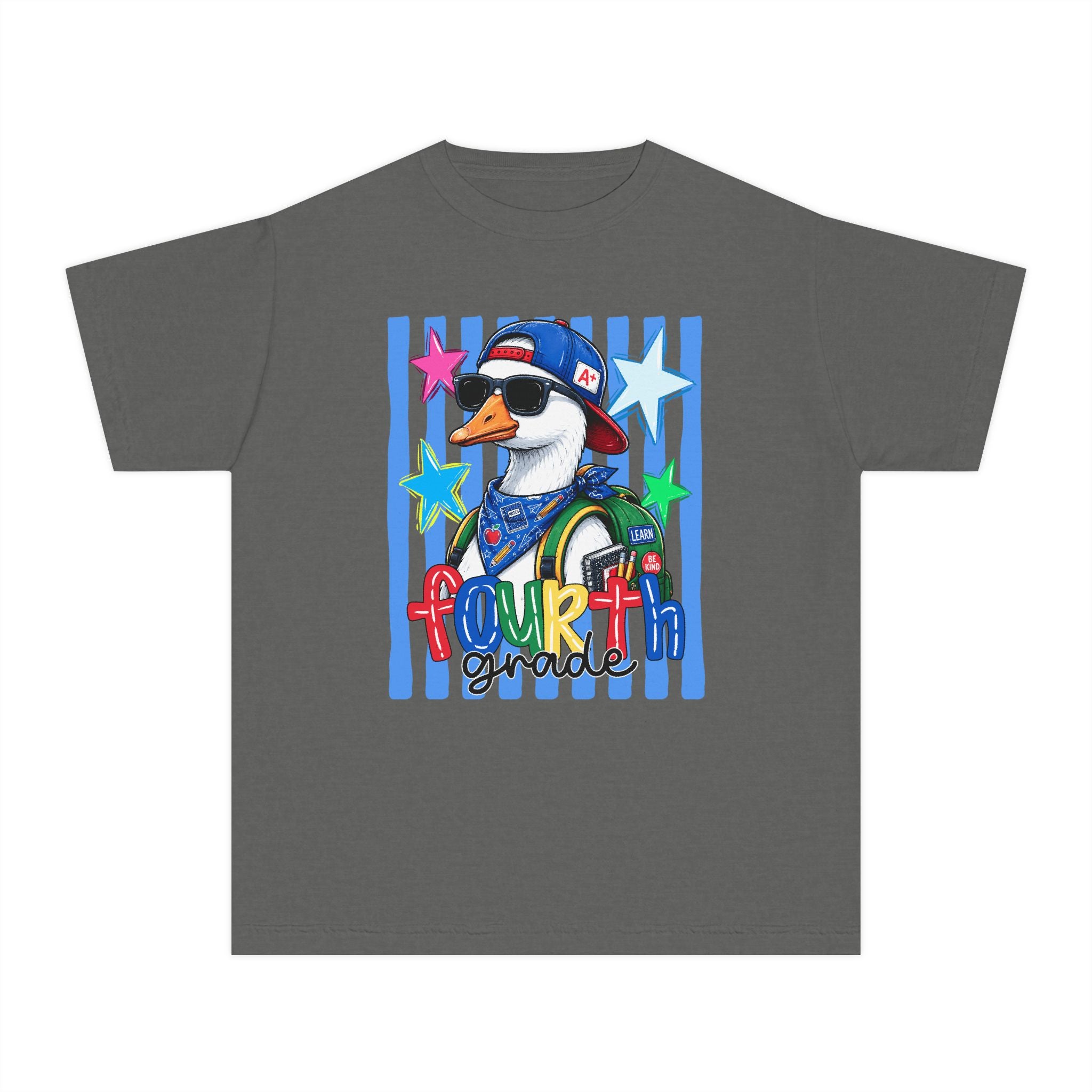 Fourth Grade Boy Duck Youth Tee — Back-to-School Cute Class Shirt