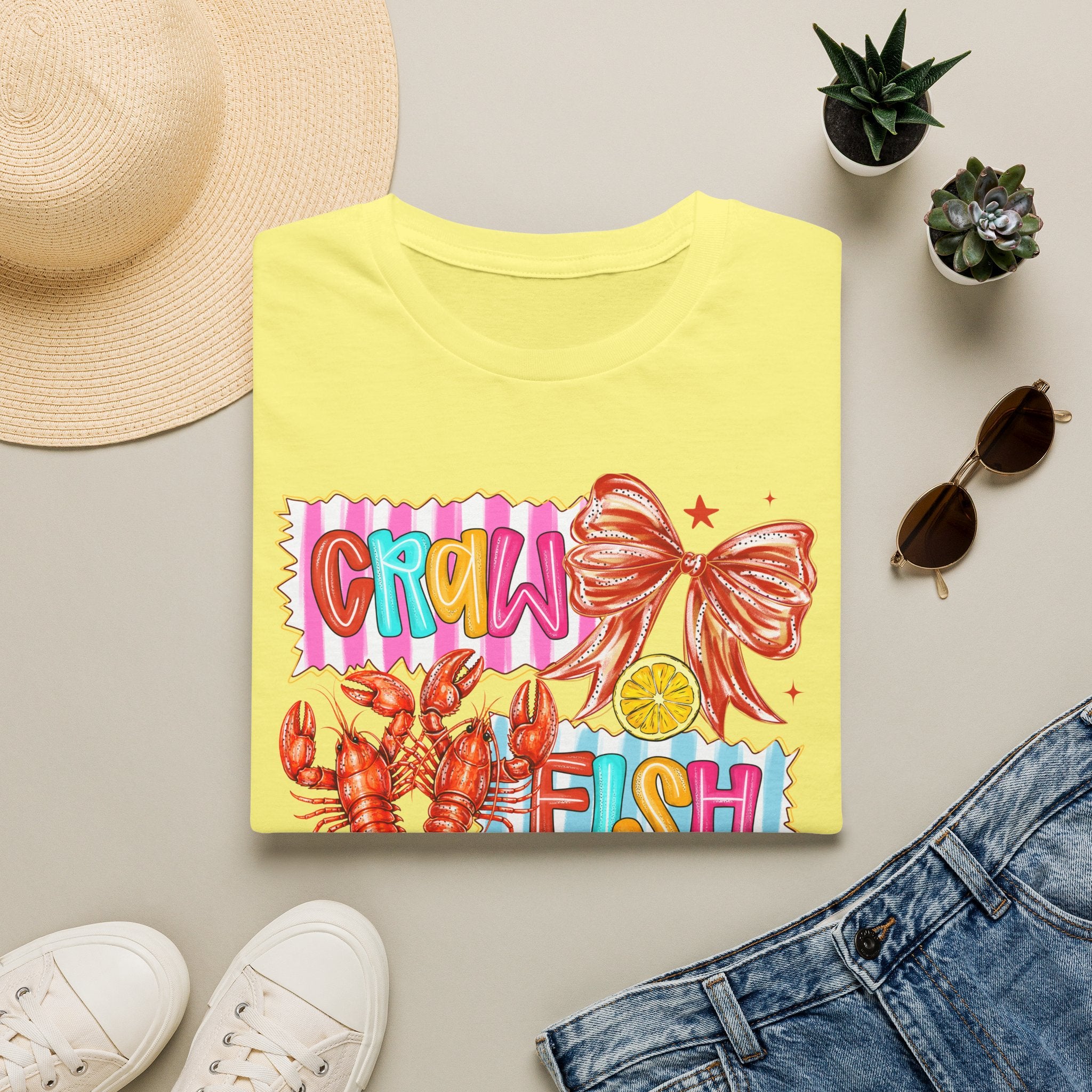 Crawfish Season T-Shirt — Colorful Cajun Seafood Graphic Tee